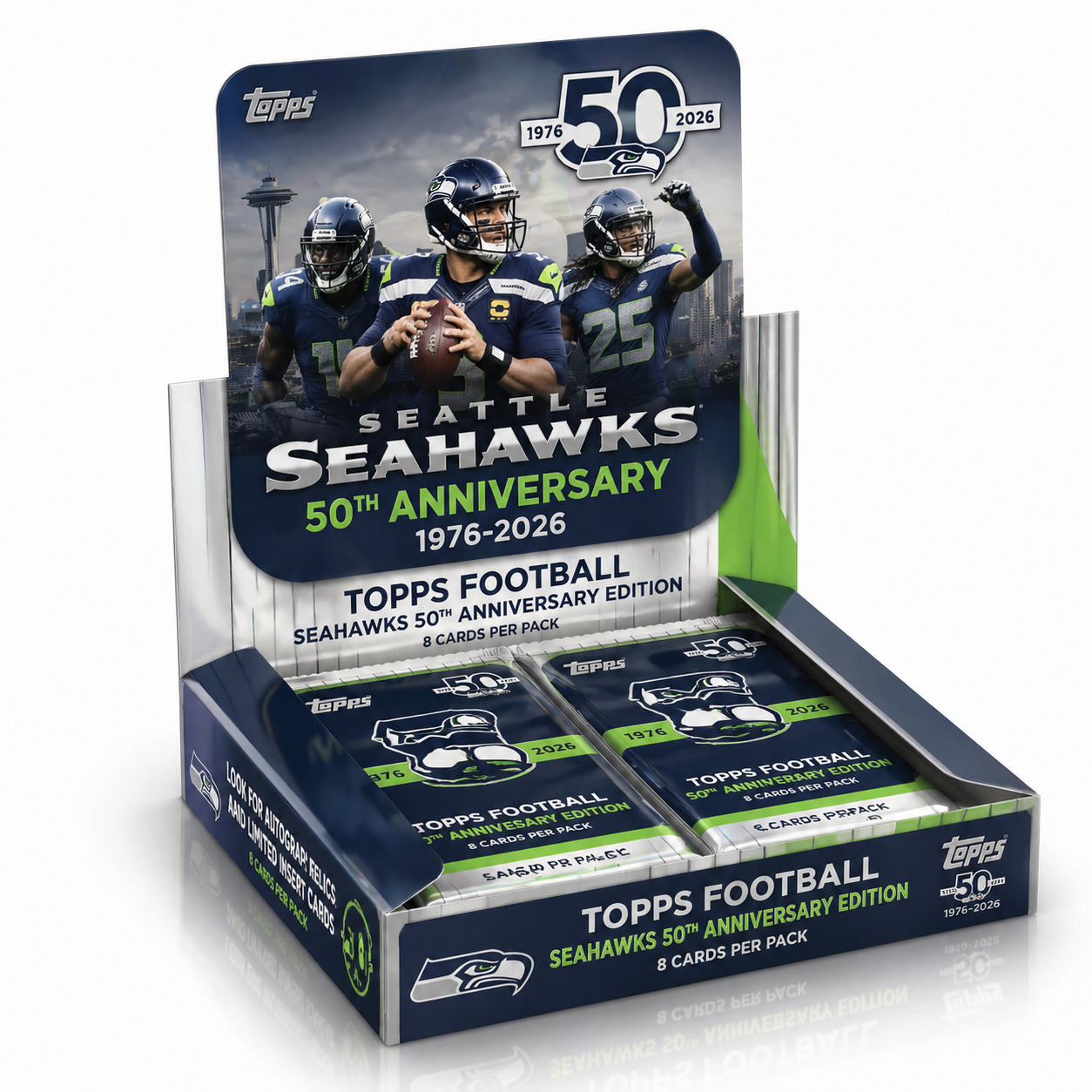 2026 Seattle Seahawks 50th Anniversary Trading Cards Hobby Box