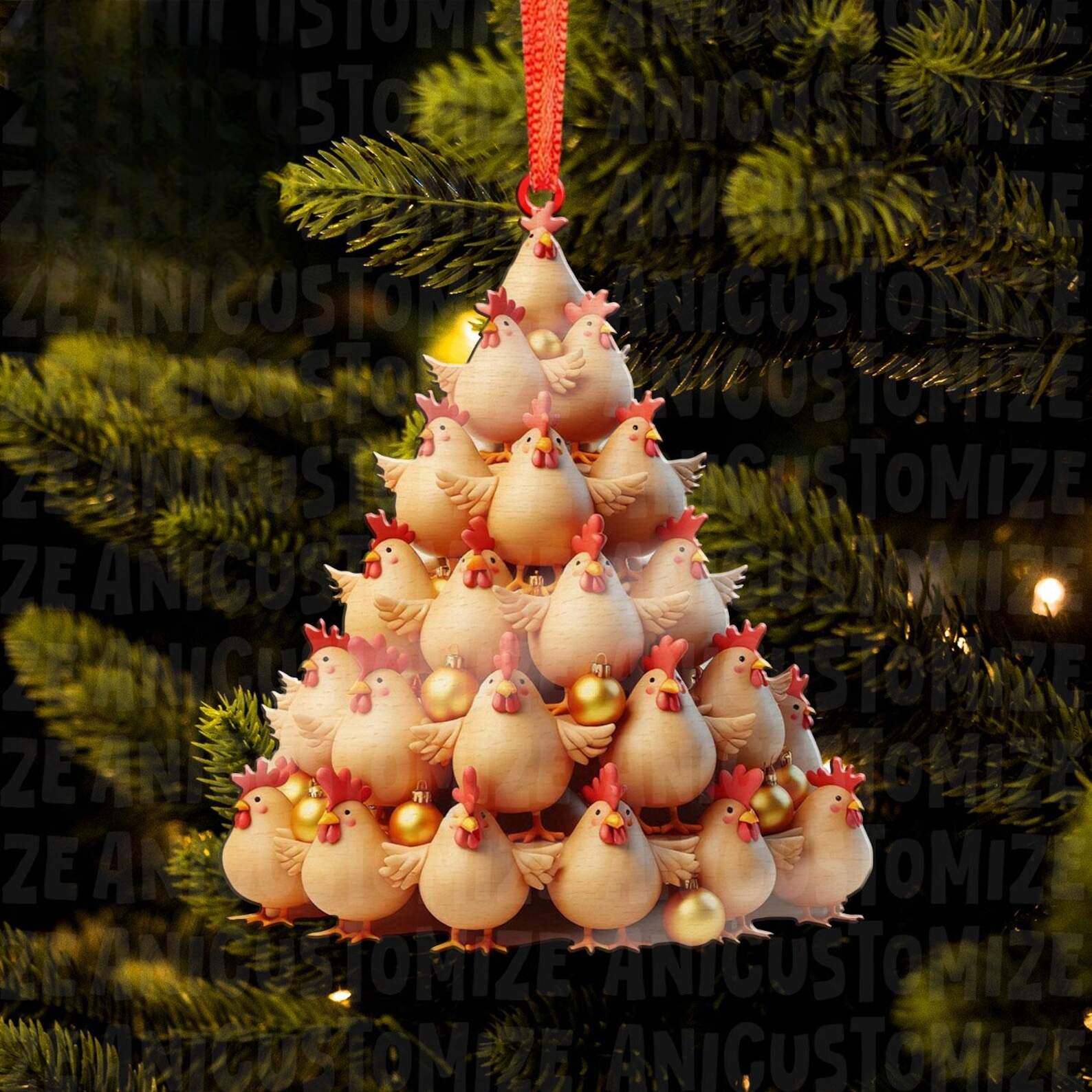 🐔Chicken Christmas Ornament