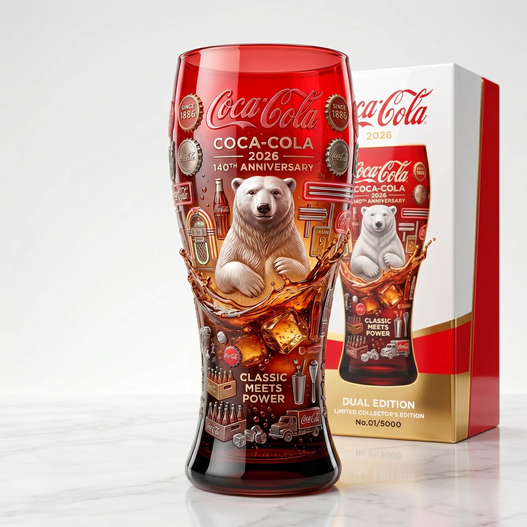 Coca-Cola 140th Anniversary Collector’s Glass