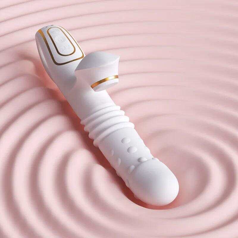 Fully Automatic Sucking & Telescopic Vibrator – Remote-Controlled, Heated Bead Swing Massager for Women