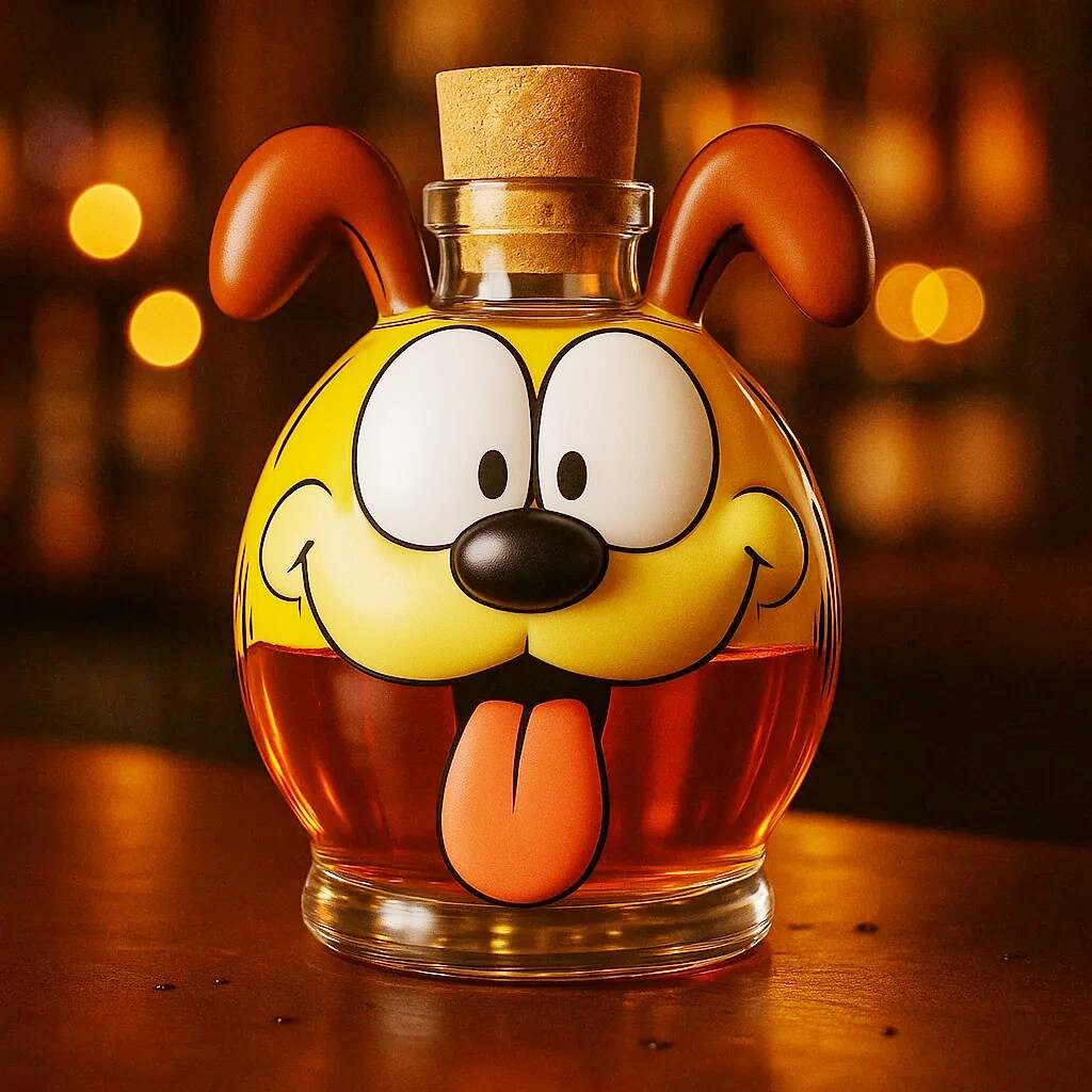 Garfield whisky bottle
