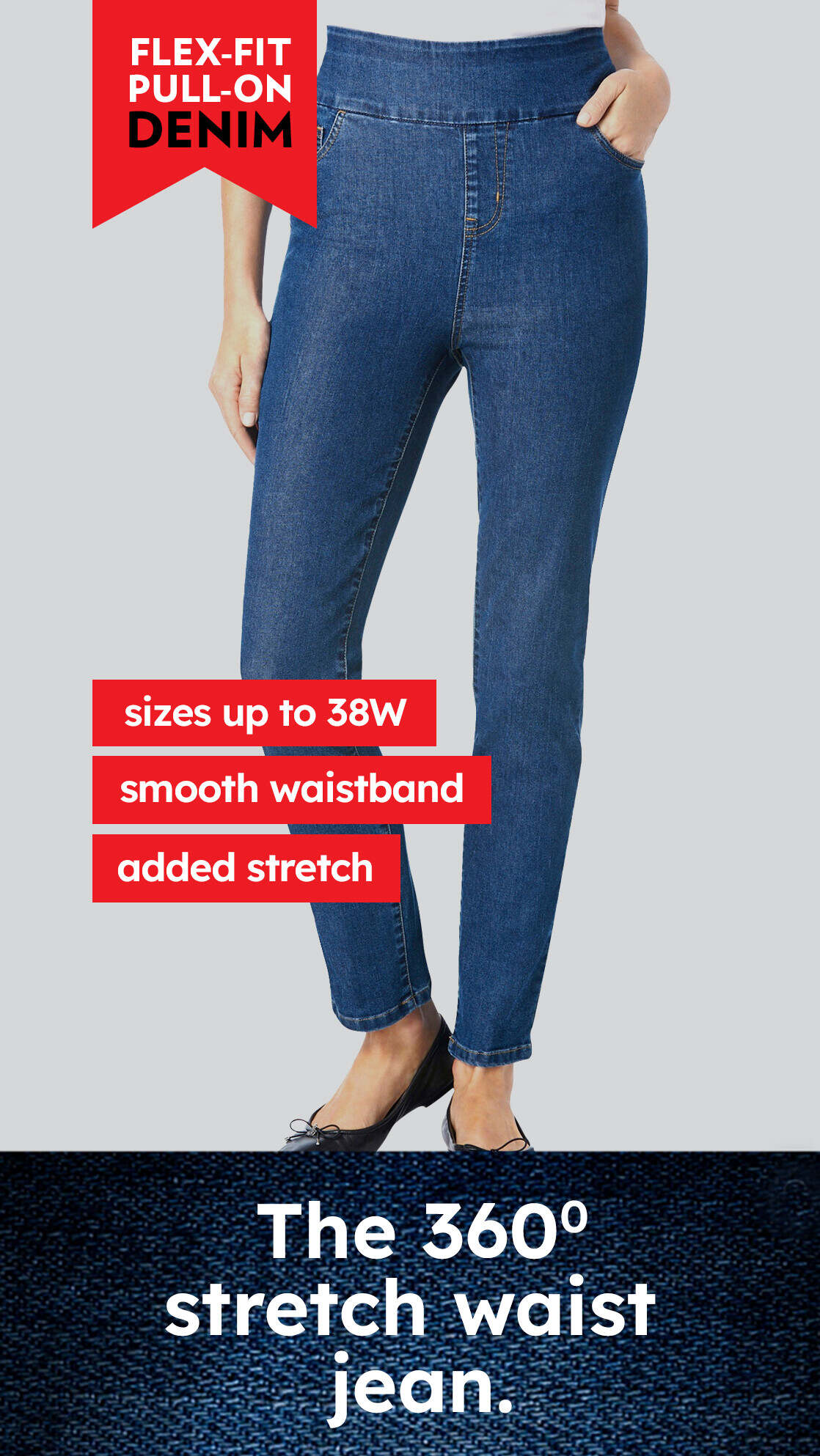 Flex-Fit Pull-On Bootcut Jean
