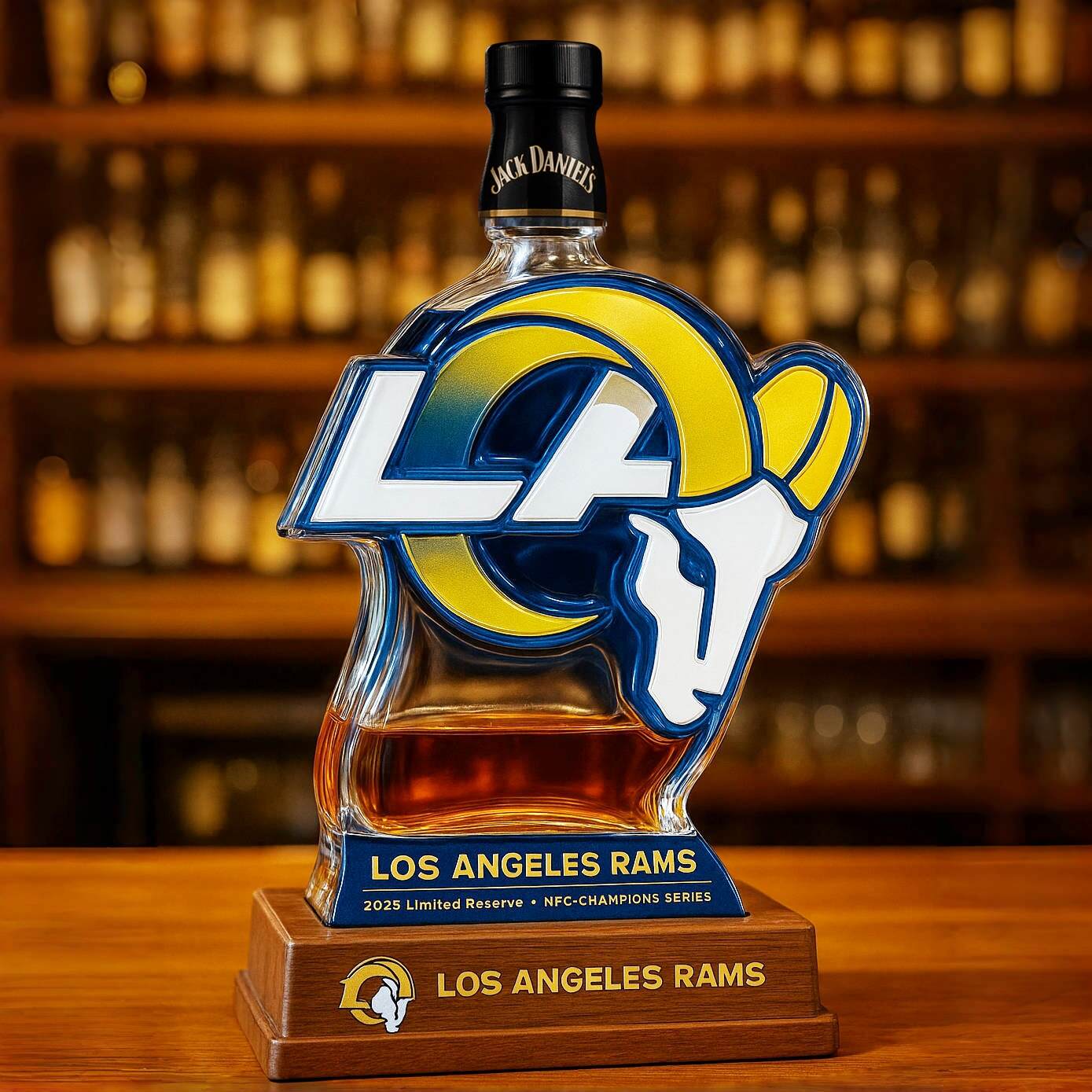 Los Angeles Rams 2025 Whiskey Bottle