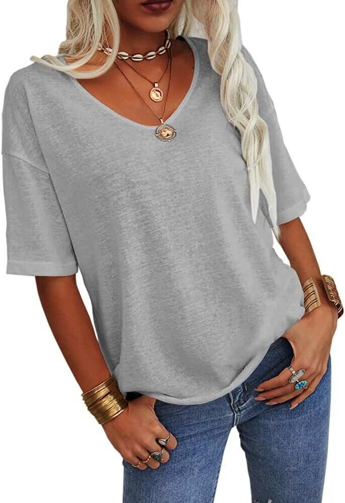 FINAL SALE⚡Summer Casual Half Sleeve T-shirt Basic Tops (Multiple Colors)