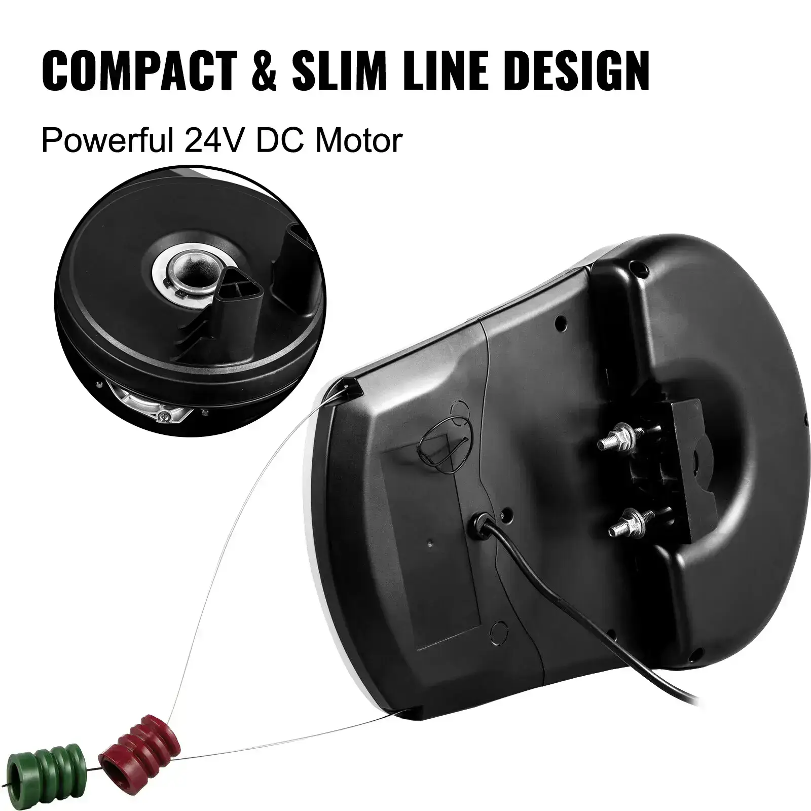 Garage Roller Door Opener,  800 N Lift Force 164 ft Remote Control, 110V Electric Roller Gate Opener, Auto Garage Roller Gate Opener Kit with 2 Remote, Apply for Garage Store