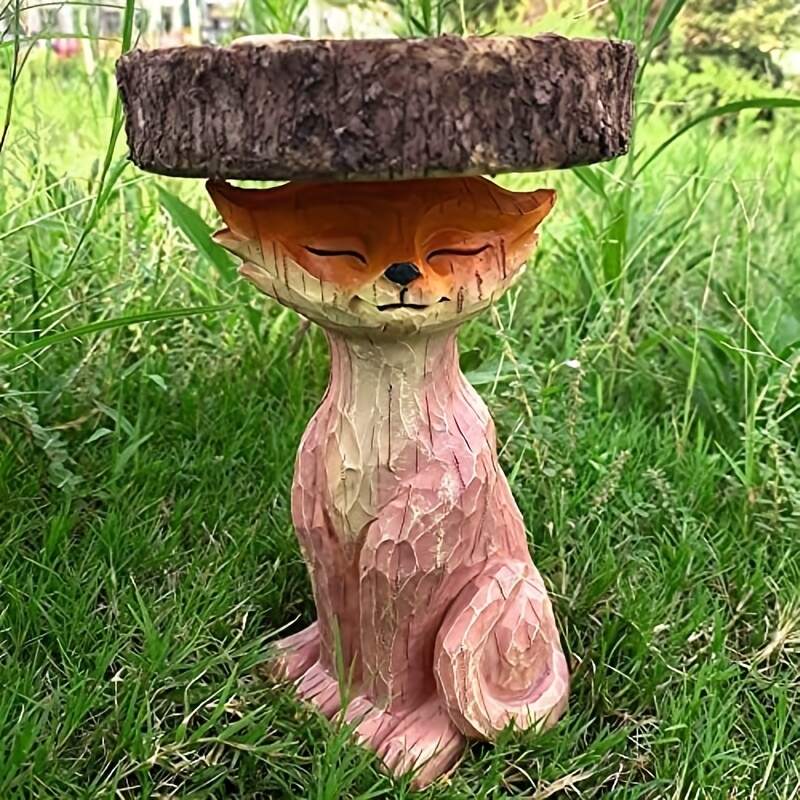 1pc, Outdoor Bird Bath Bowl Resin Crafts, Weatherproof Garden Water Feature Drinking Feeder Decoration, Wild Birds Free Standing Decor, Home Garden Yard Decorations