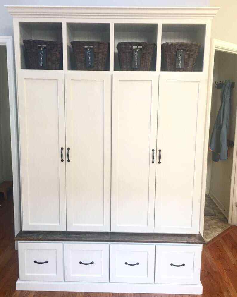 NORTH CAROLINA 4-section entryway bench locker