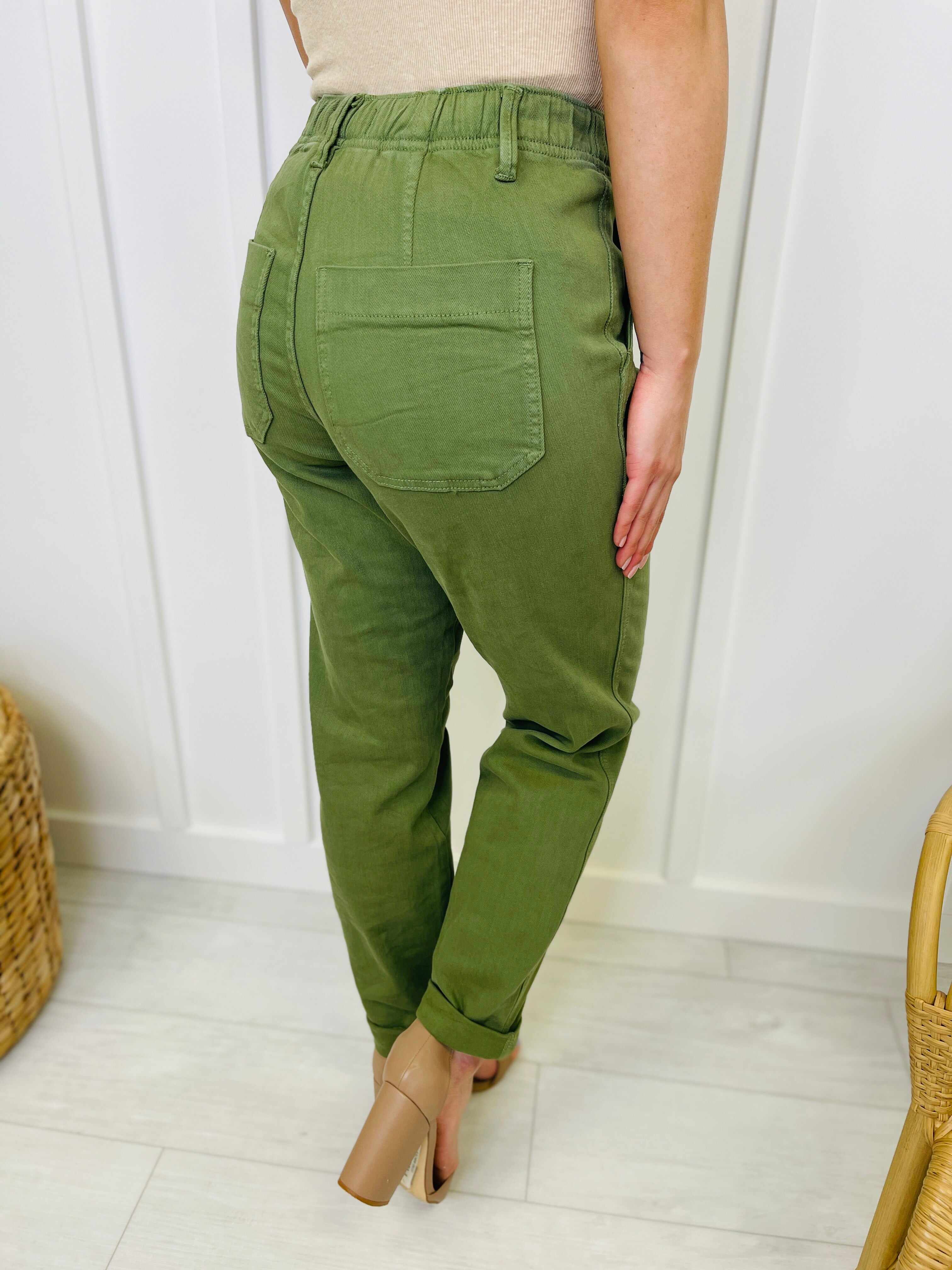 REG/CURVY Olive You Denim Jogger