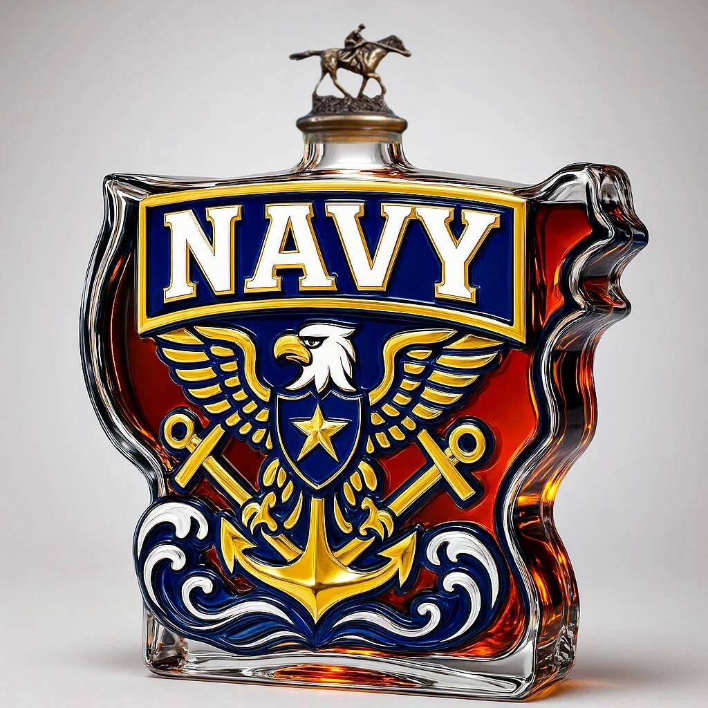 US Navy 250th Anniversary Whiskey Bottle