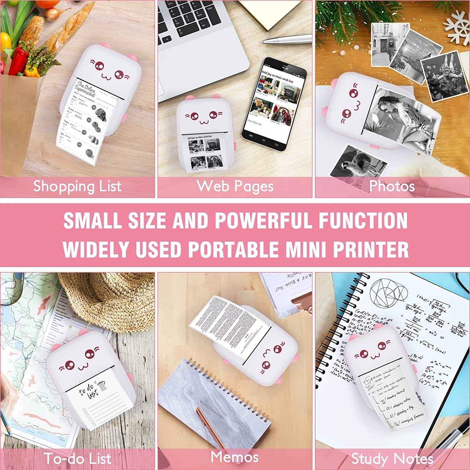 Portable Printer, Mini Pocket Wireless Thermal Printers