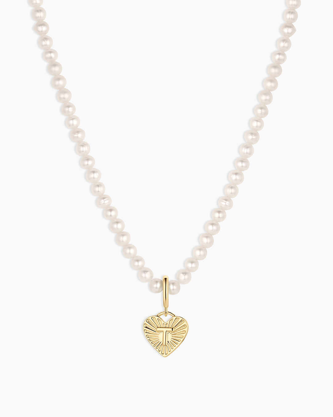 Vintage Heart Alphabet Charm Necklace