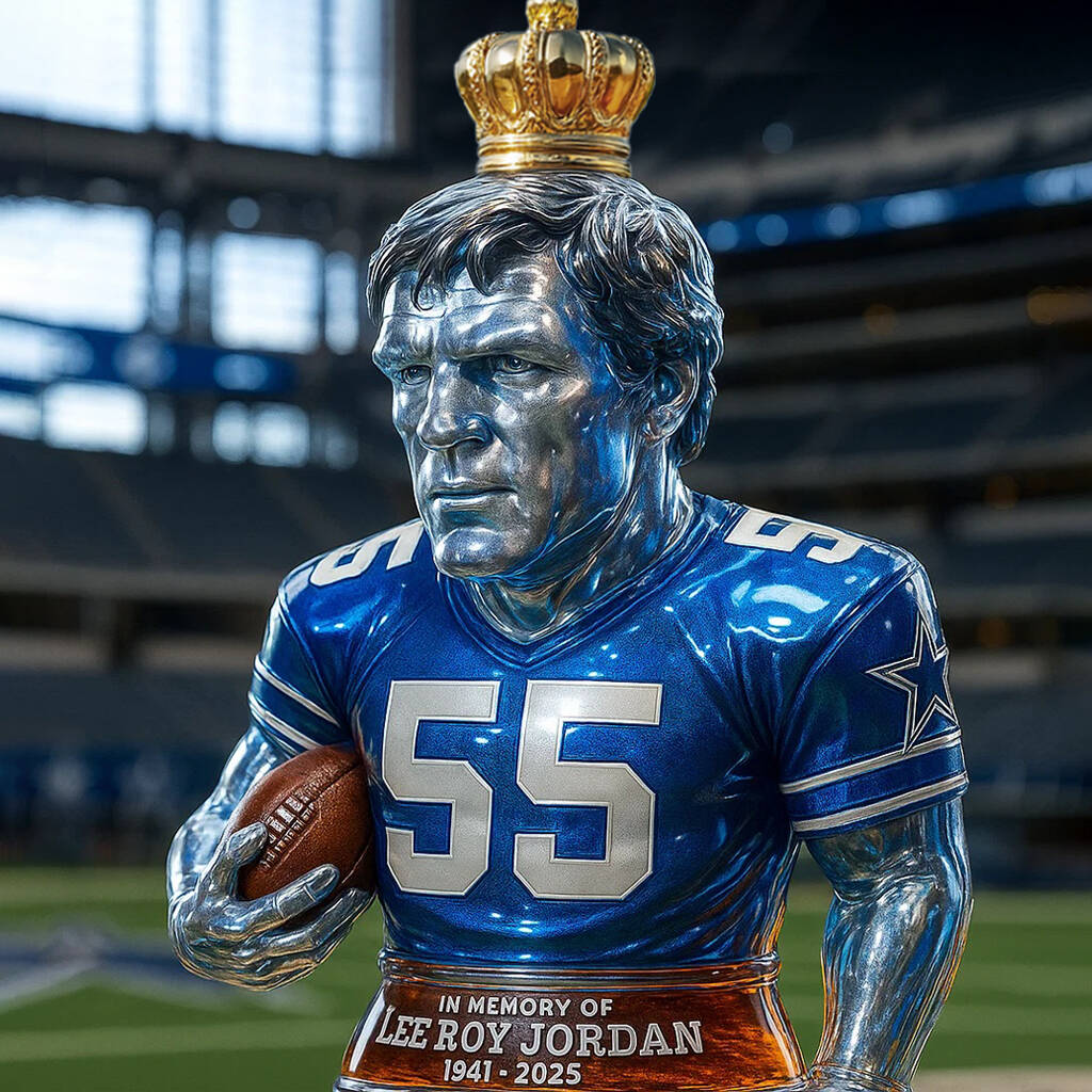 In Memory of Lee Roy Jordan Whisky Bottle