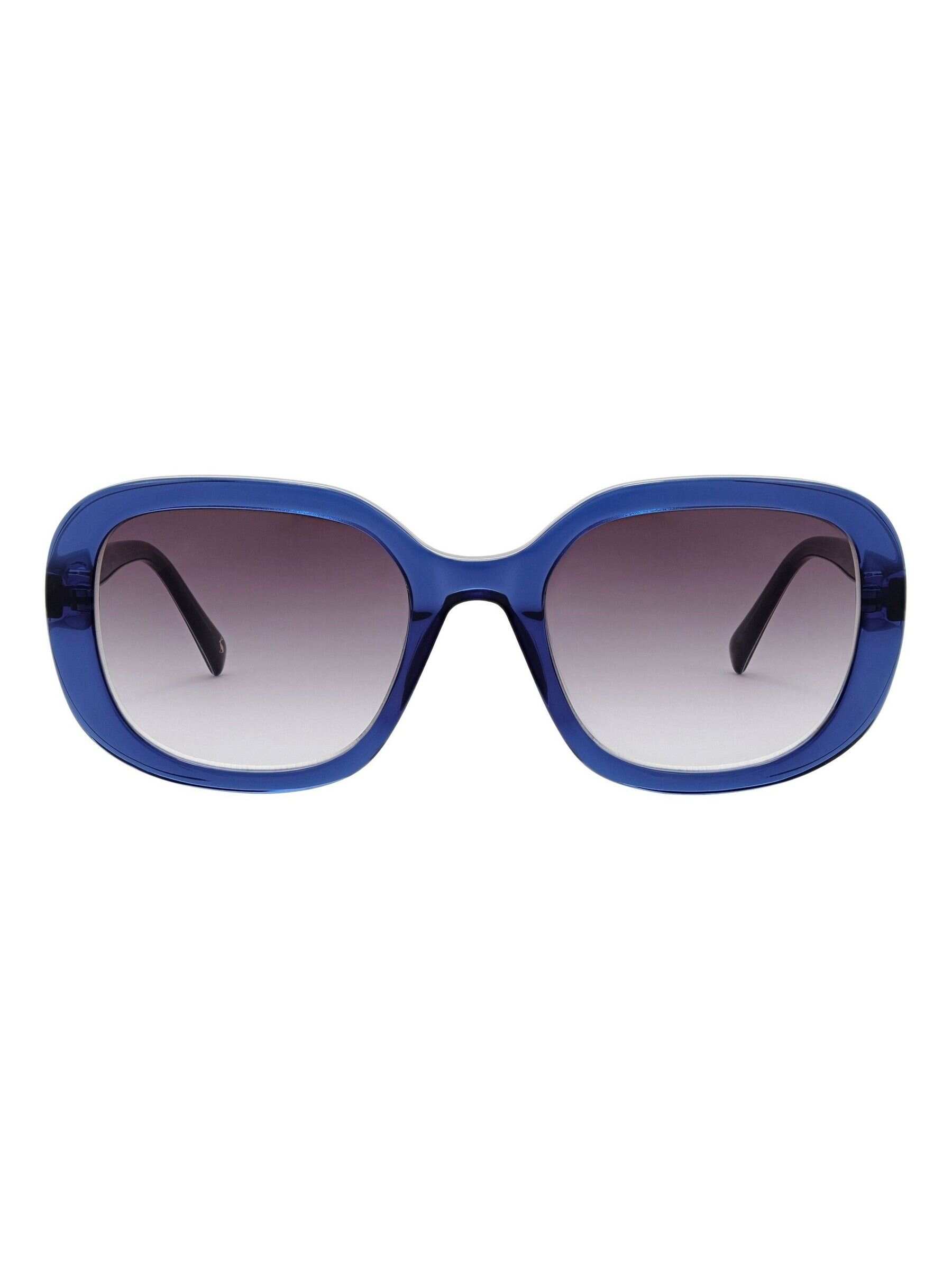 Blue Oversized Rounded Square Sunglasses