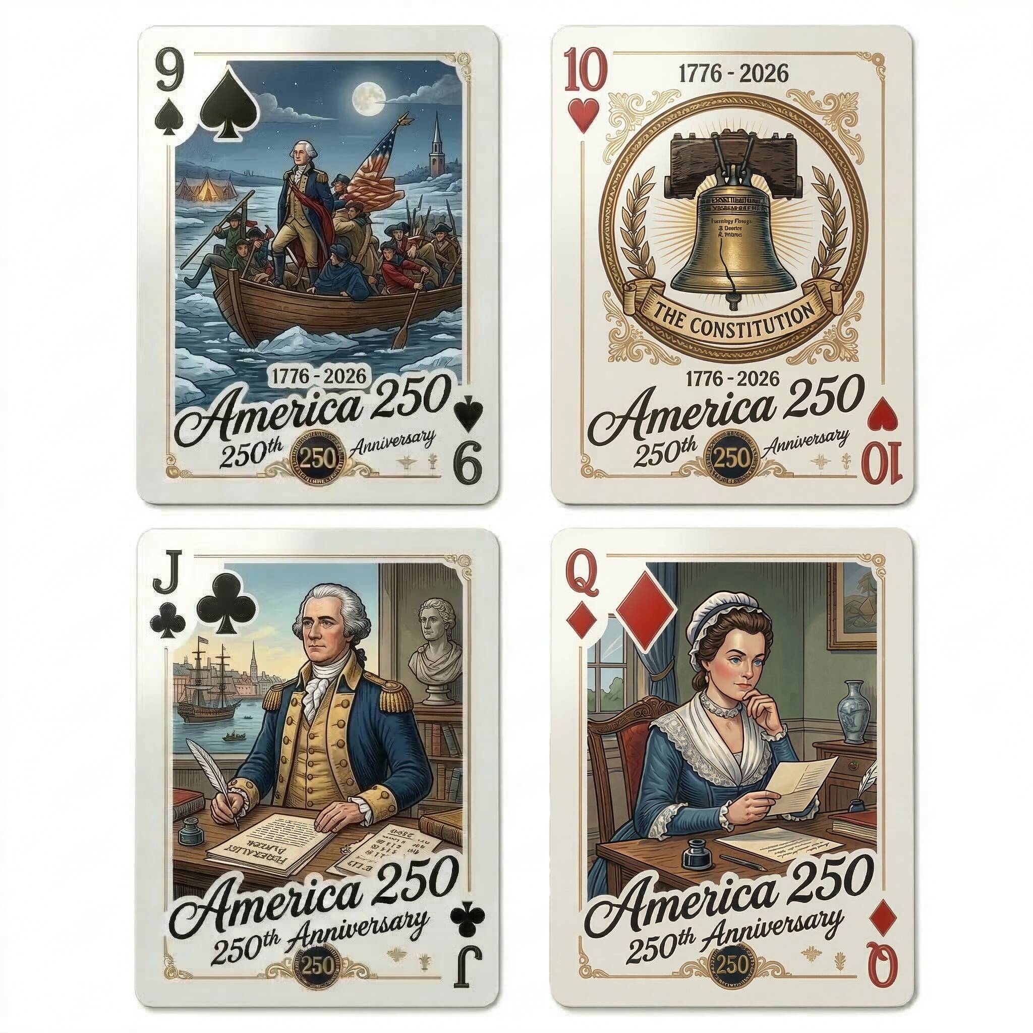 🔥America 250th Anniversary Premium Historical Playing Cards⏳