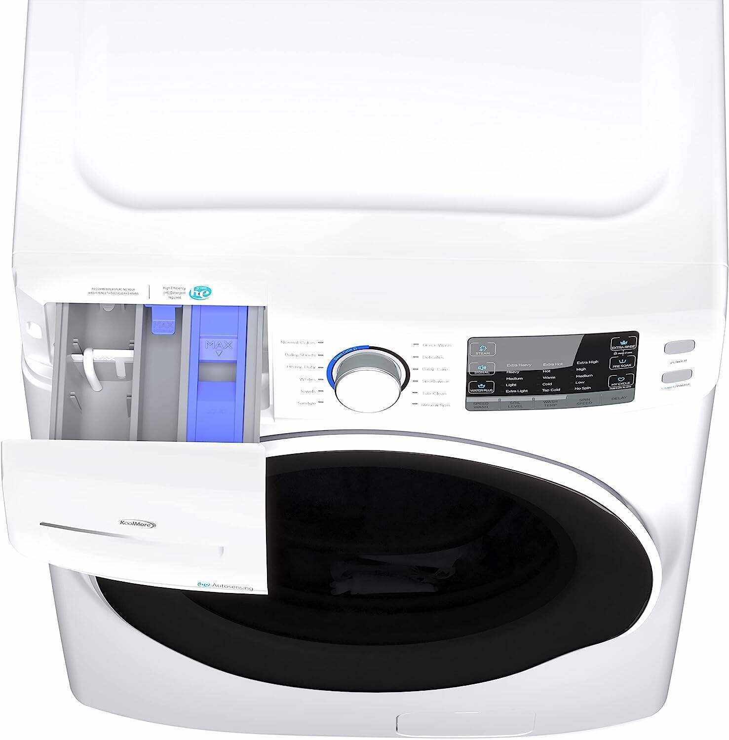 Front Load Machine, 2.7 Cu. Ft, Space Saving Unit with 20-Minute Quick, 12 Washing Cycles, Quiet Inverter Motor [120V], Medium (24