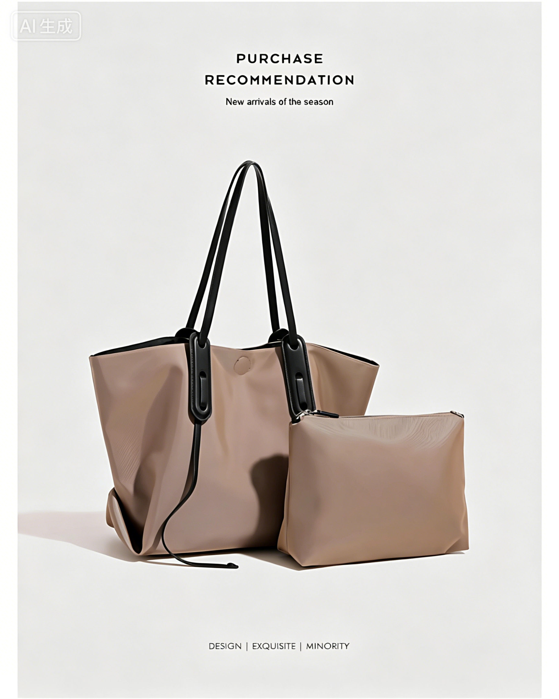 Fashionable women handbag with classic design