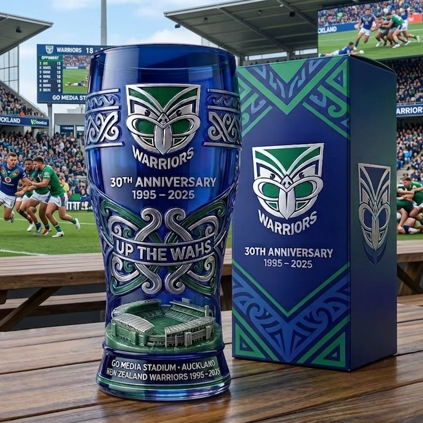 New Zealand Warriors 30th Anniversary Collectable Glass