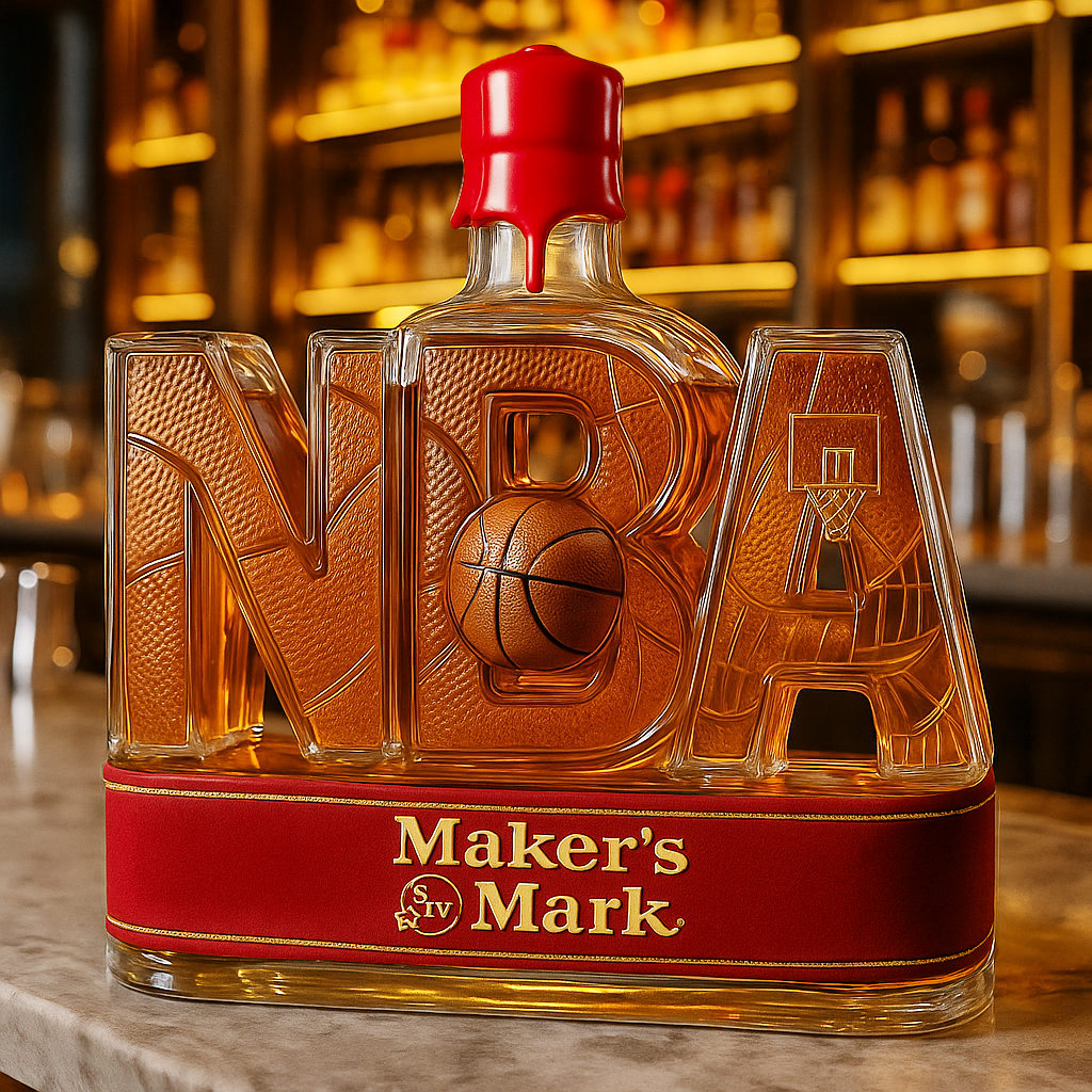 Basketball Association Whiskey Bottle