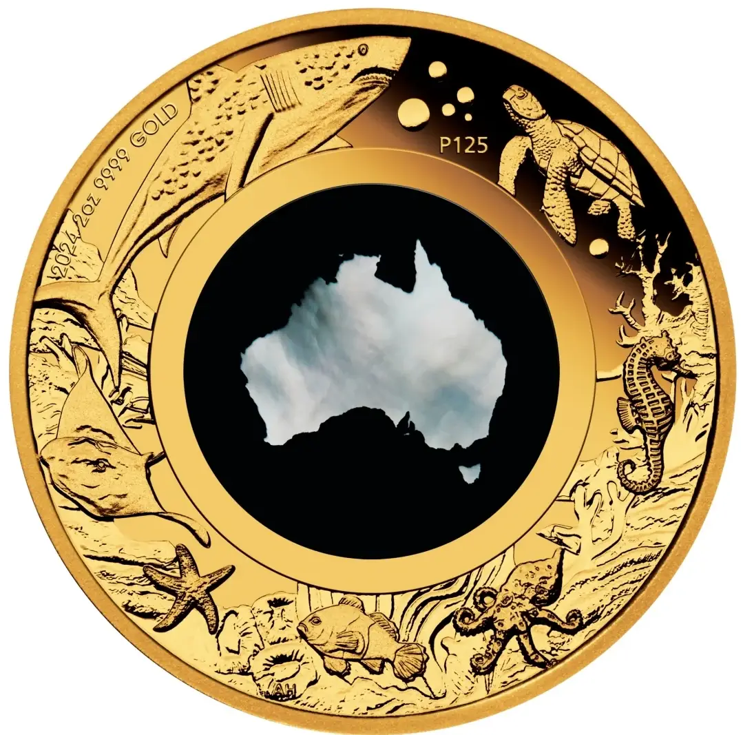 2024 Great Southern Land 2oz Gold Proof Coin with Mother of Pearl Insert