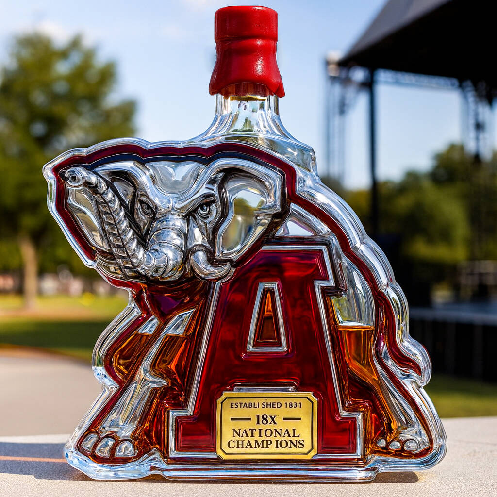 University of Alabama Championship Commemorative Whiskey Bottle