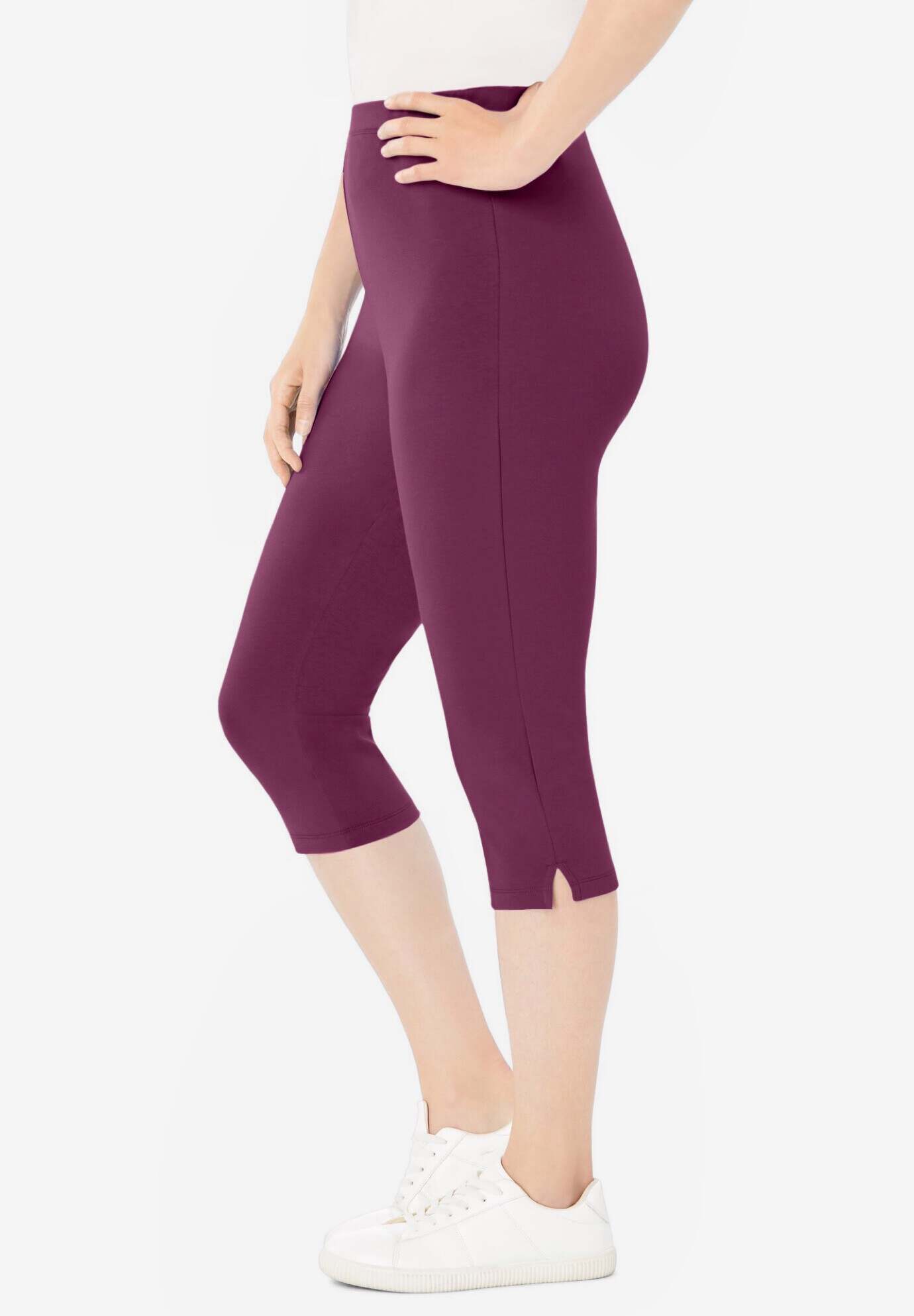 Stretch Cotton Capri Legging