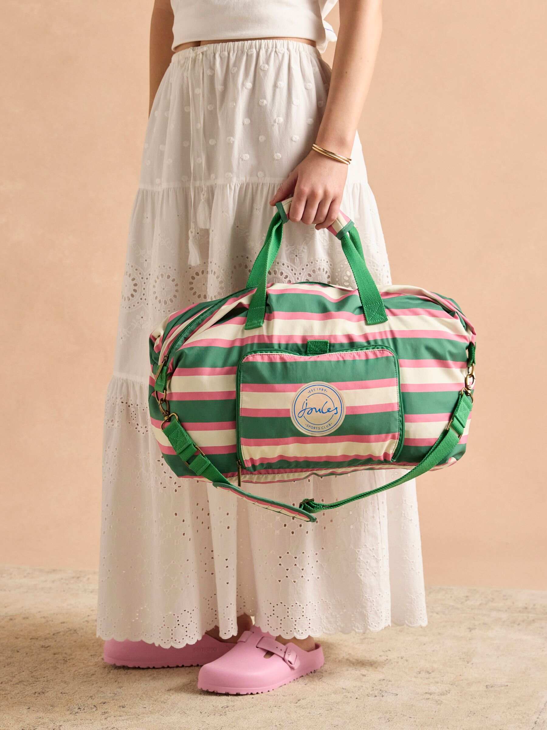 Green Resort Stripe Packaway - Duffle