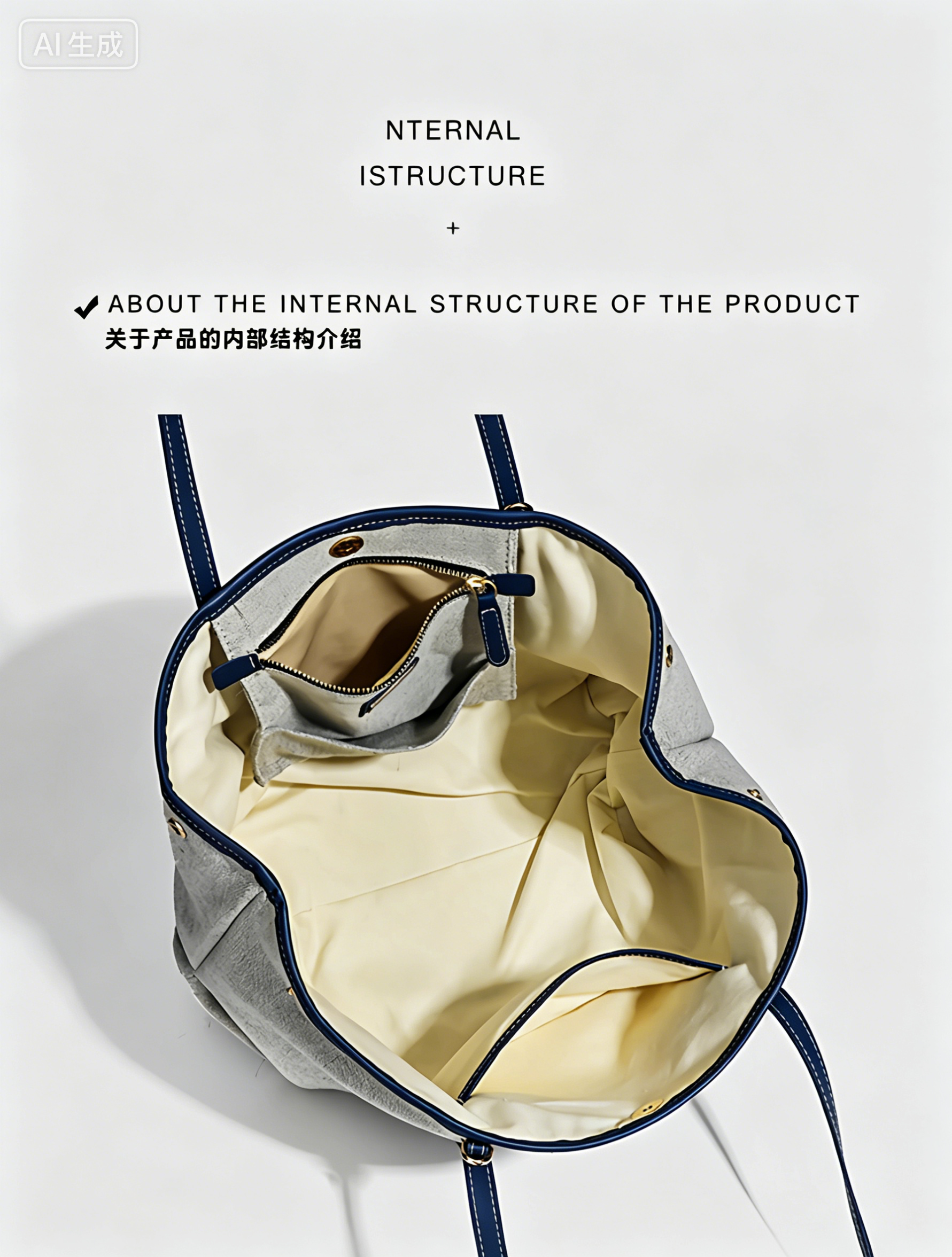 Fashionable women handbag with classic design