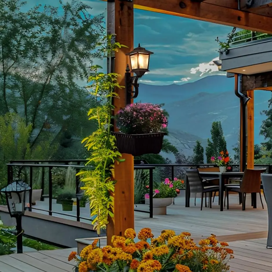 Hoodink 2/4 Pcs Solar Post Light With Planter, Room Decor For Easter Wedding Decorations, Black Post Light, 2 In 1 Outdoor Solar Post Light For Porch Front Door Patio Roadside Decoration