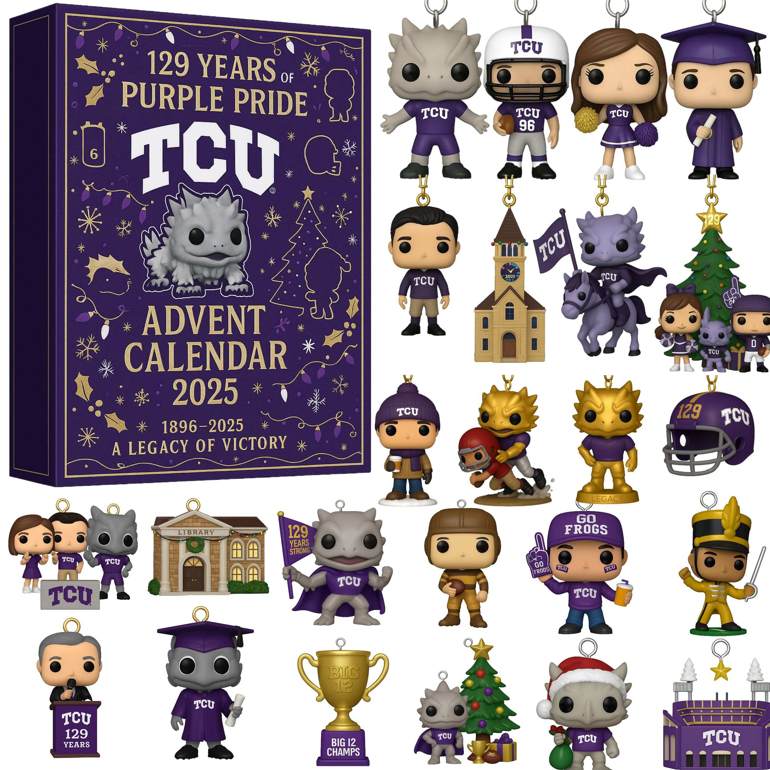 TCU Horned Frogs 129th Anniversary Pop Advent Calendar