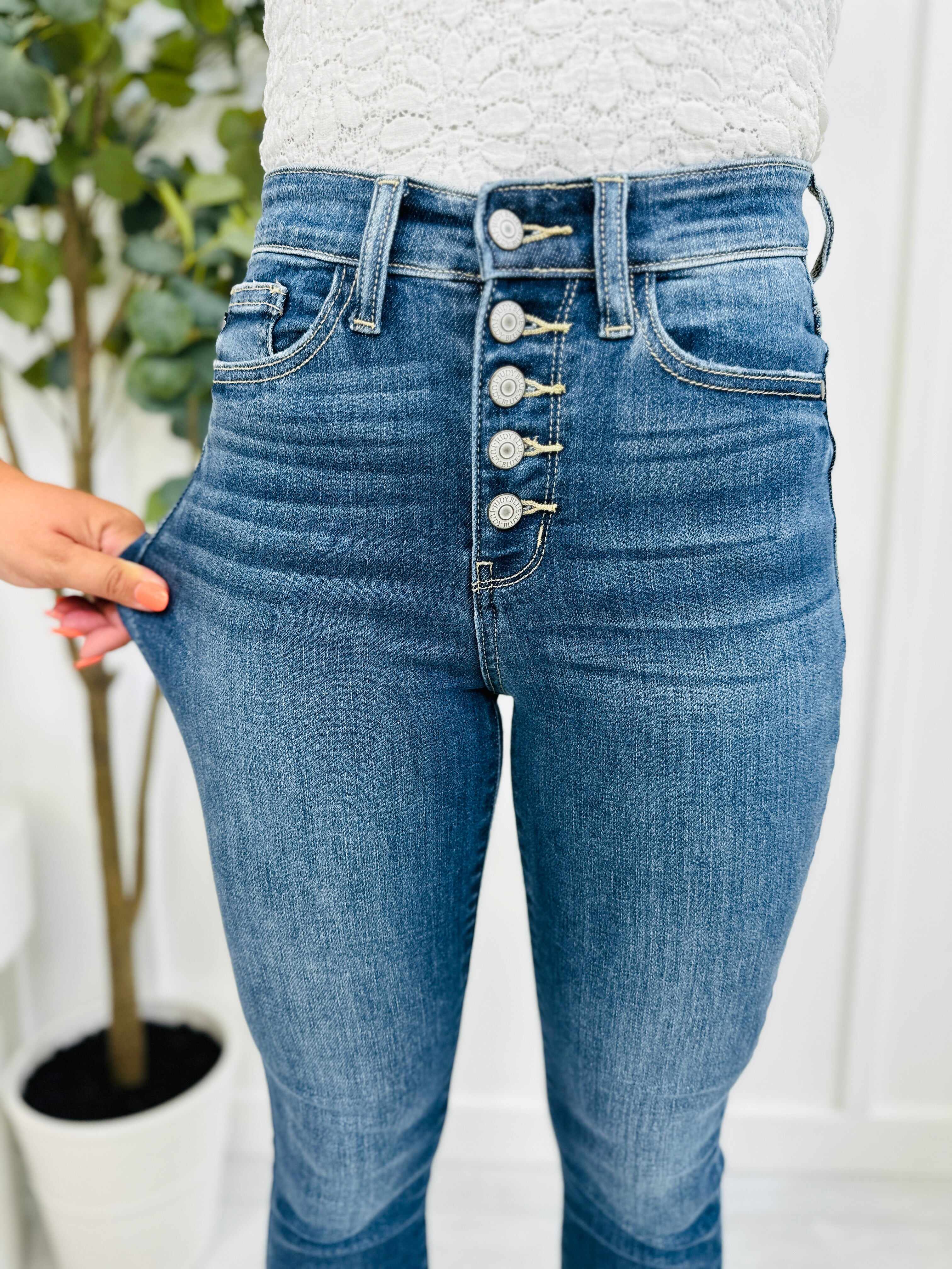 RESTOCK! PLUS/REG We Stay Fly Button Fly Skinnies