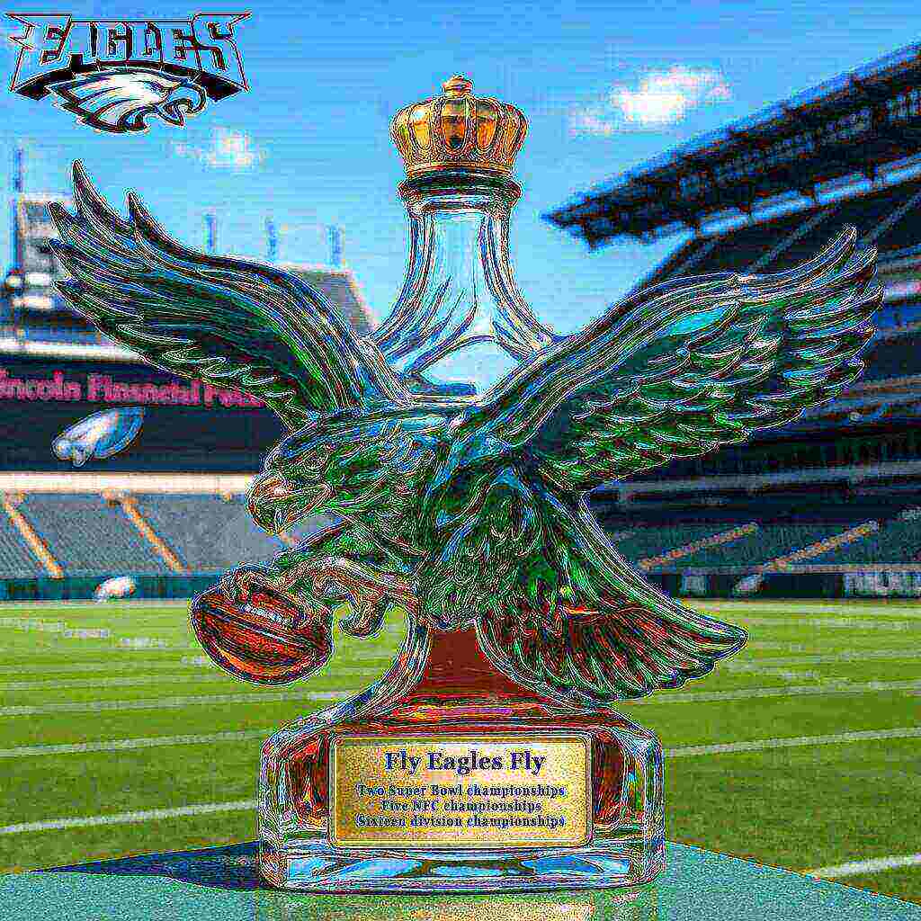 Philadelphia Eagles Retro Logo Whiskey Bottle