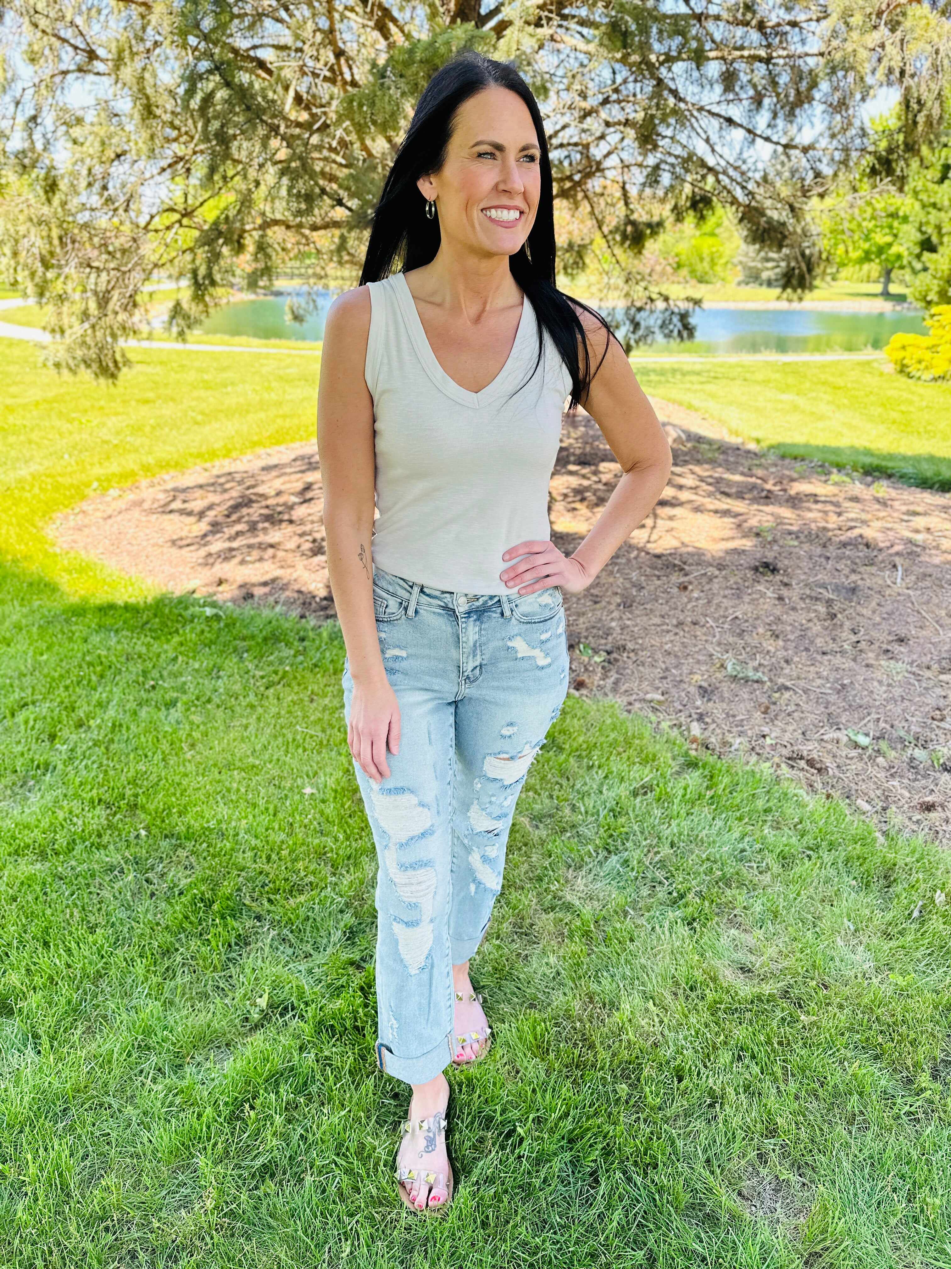REG/CURVY Cuff It Boyfriend Jeans