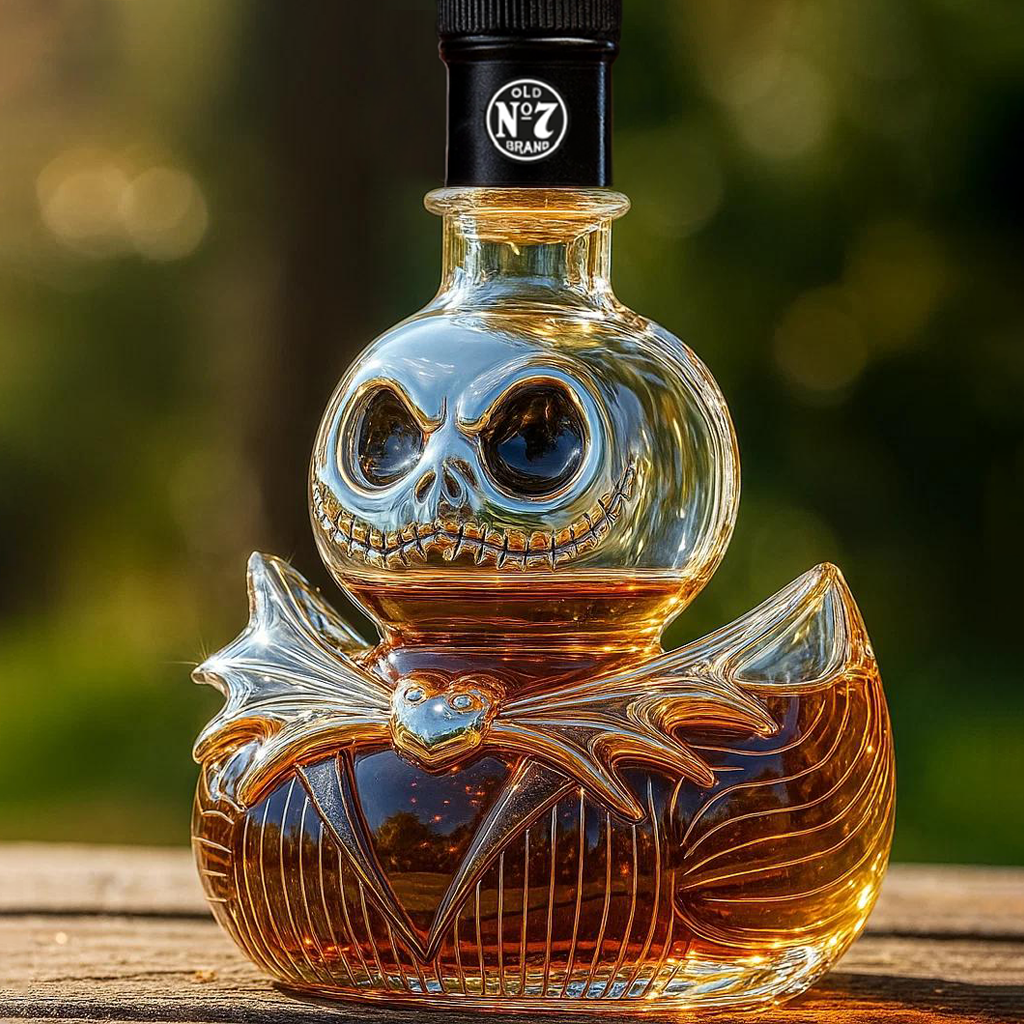 Jack Skellington Duck Whiskey Bottle