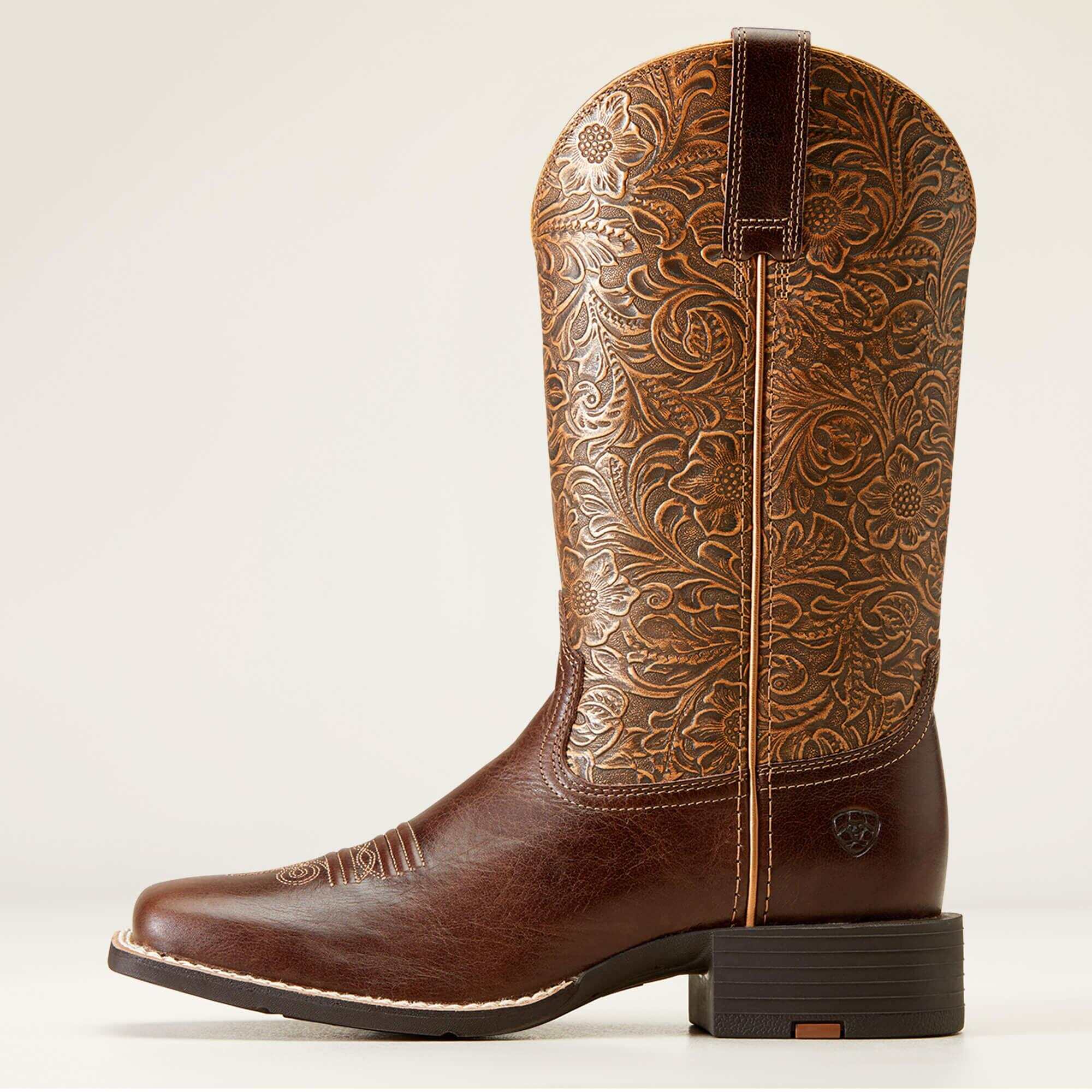 Round Up Wide Square Toe Western Boot