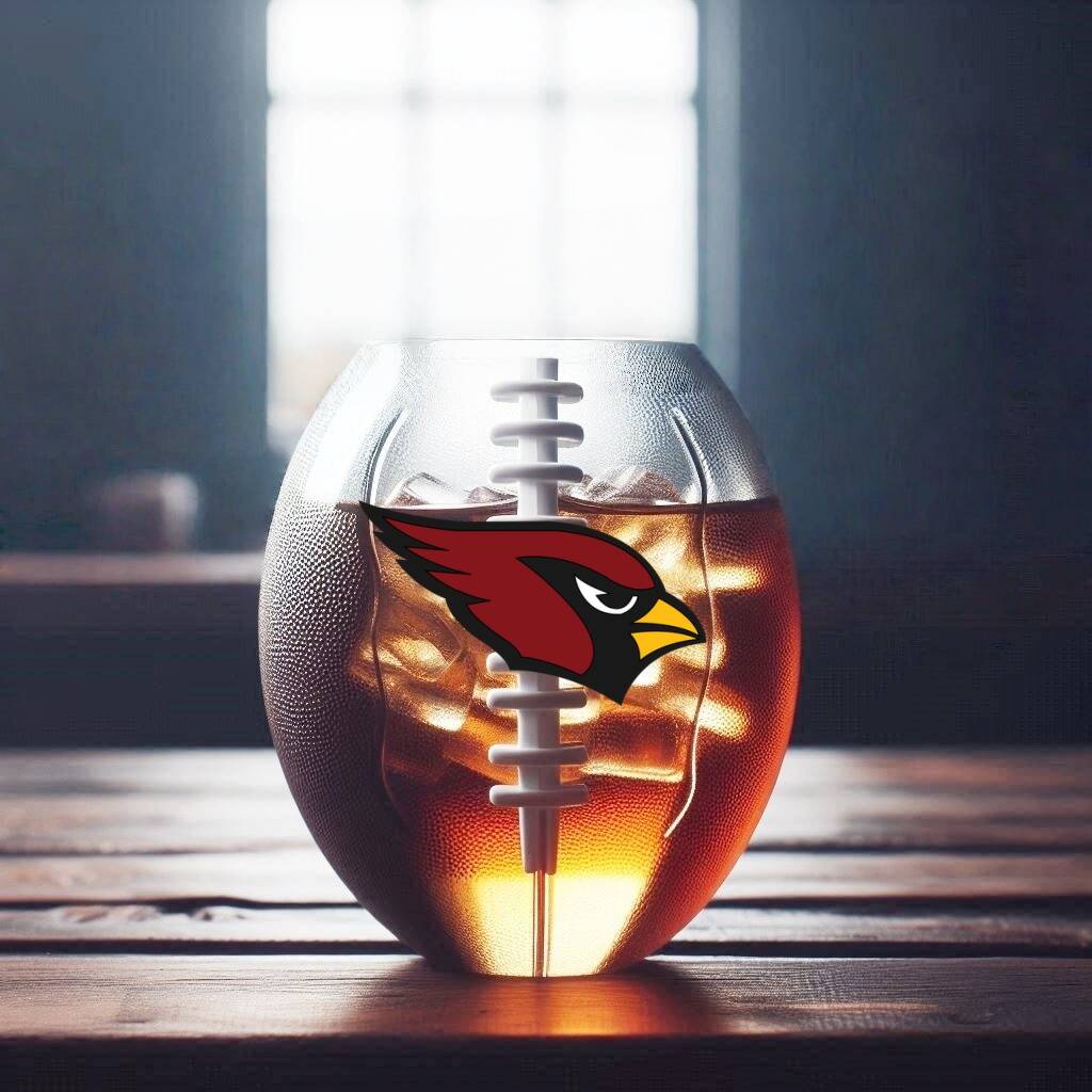 NFL Team Football Glass