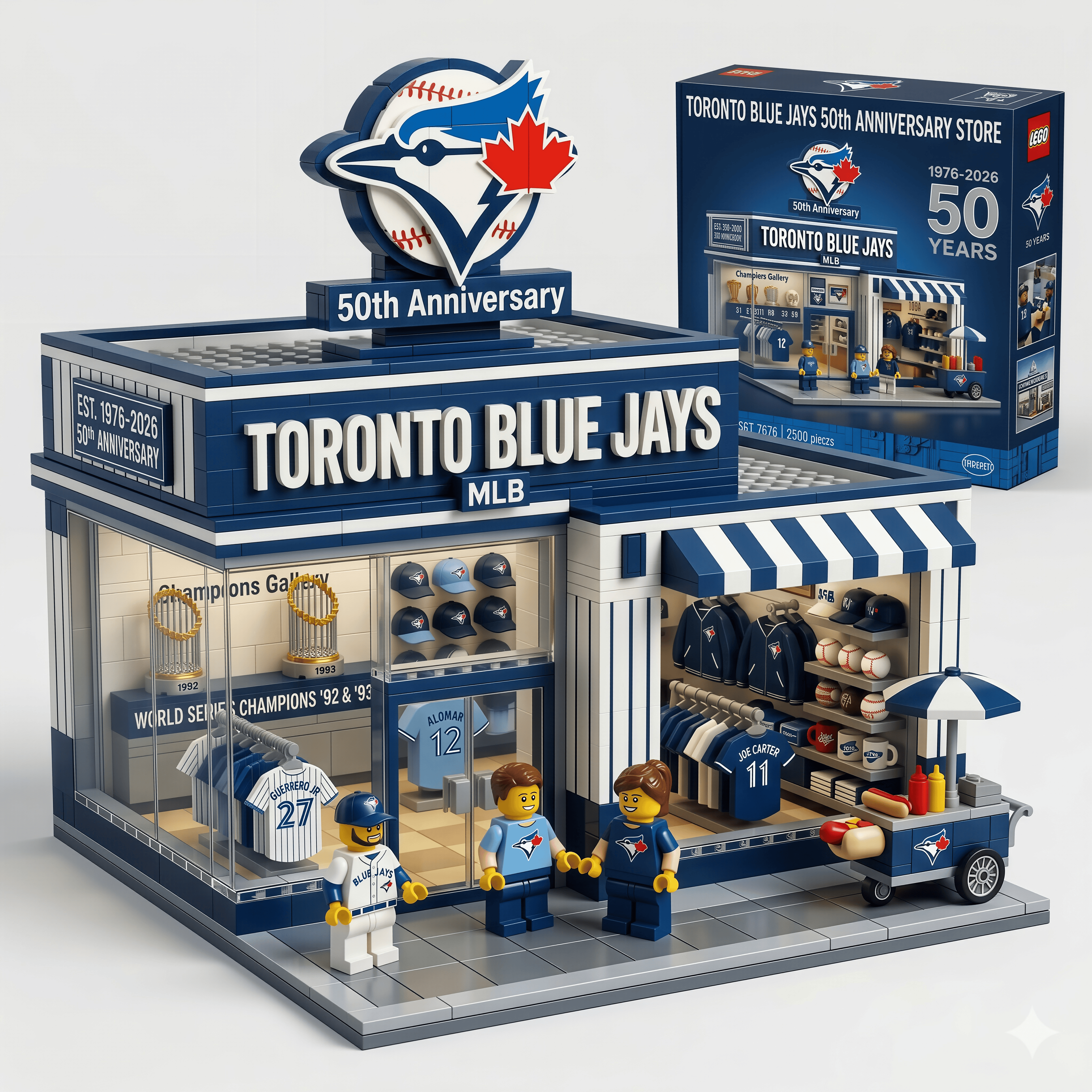 Toronto Blue Jays 50th Anniversary Building Block Set
