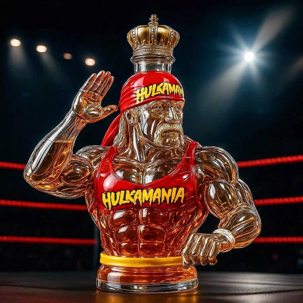 Legendary Champion Hulk Hogan Whiskey Bottle