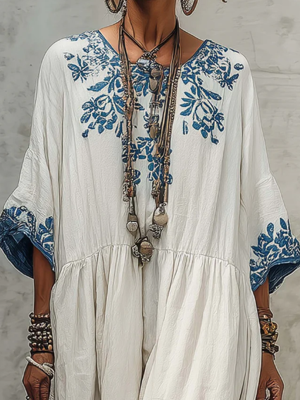 🔥Summer Arrivals🌟Retro Floral Print Cozy Vacation Dress