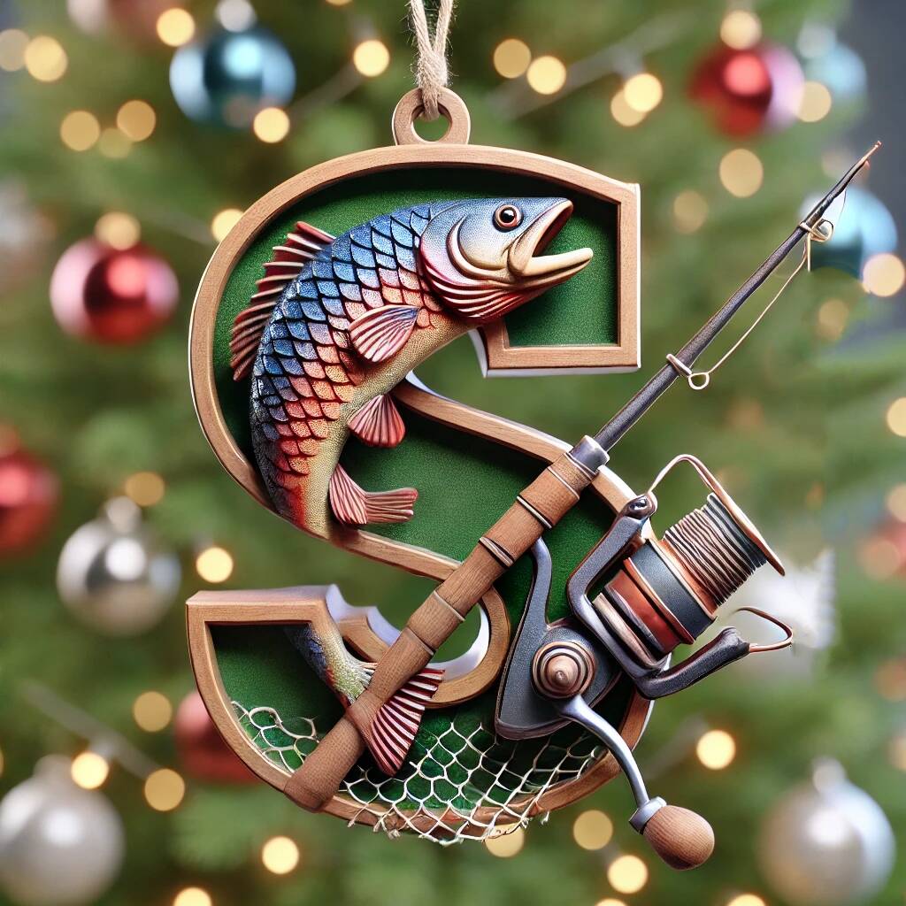 🎣Fishing Letter Ornaments