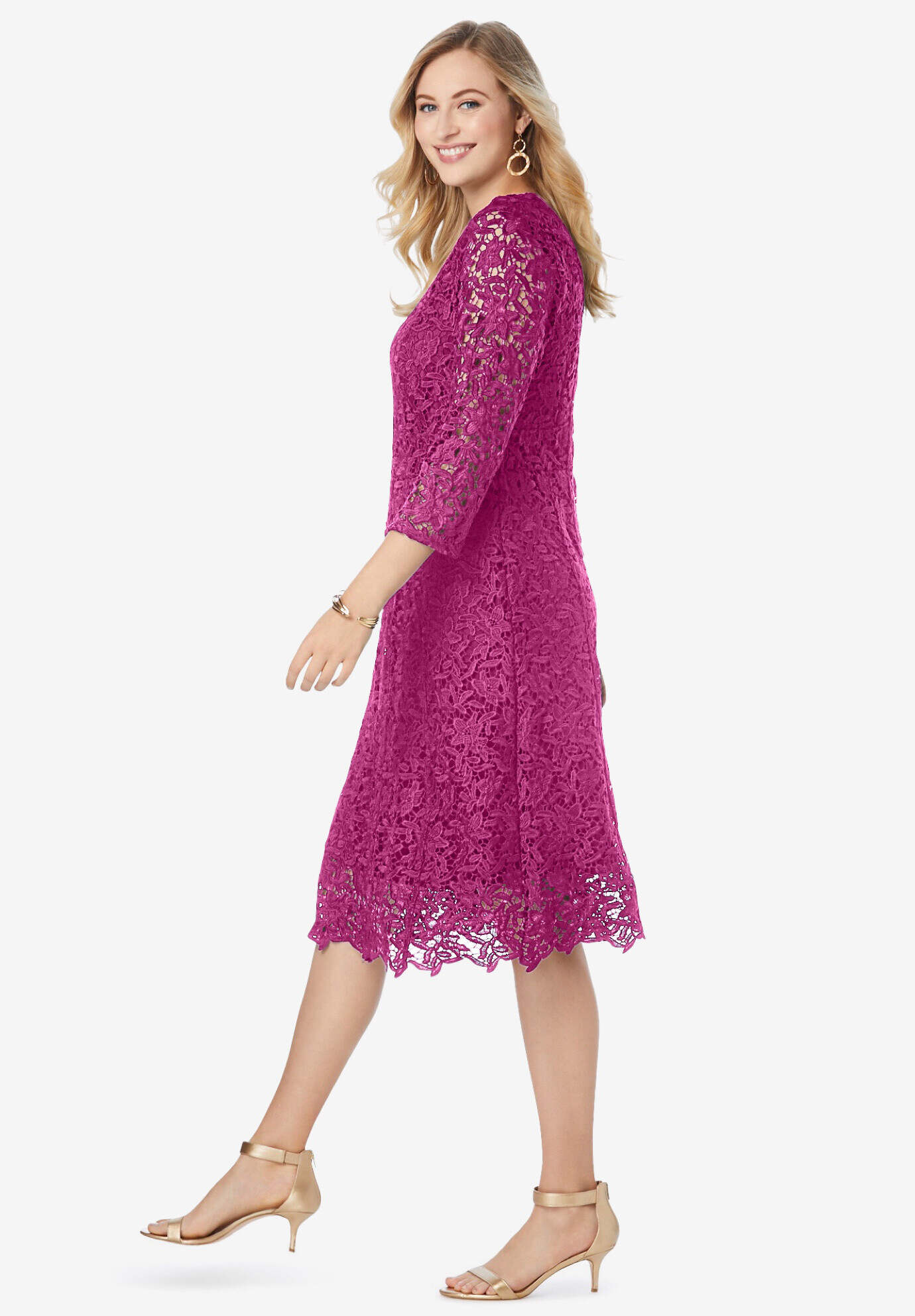 Lace Fit & Flare Dress