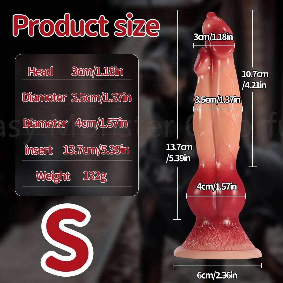 Colorful Dog Knot Dildo - Fantasy Wolf-Inspired Design for Couples
