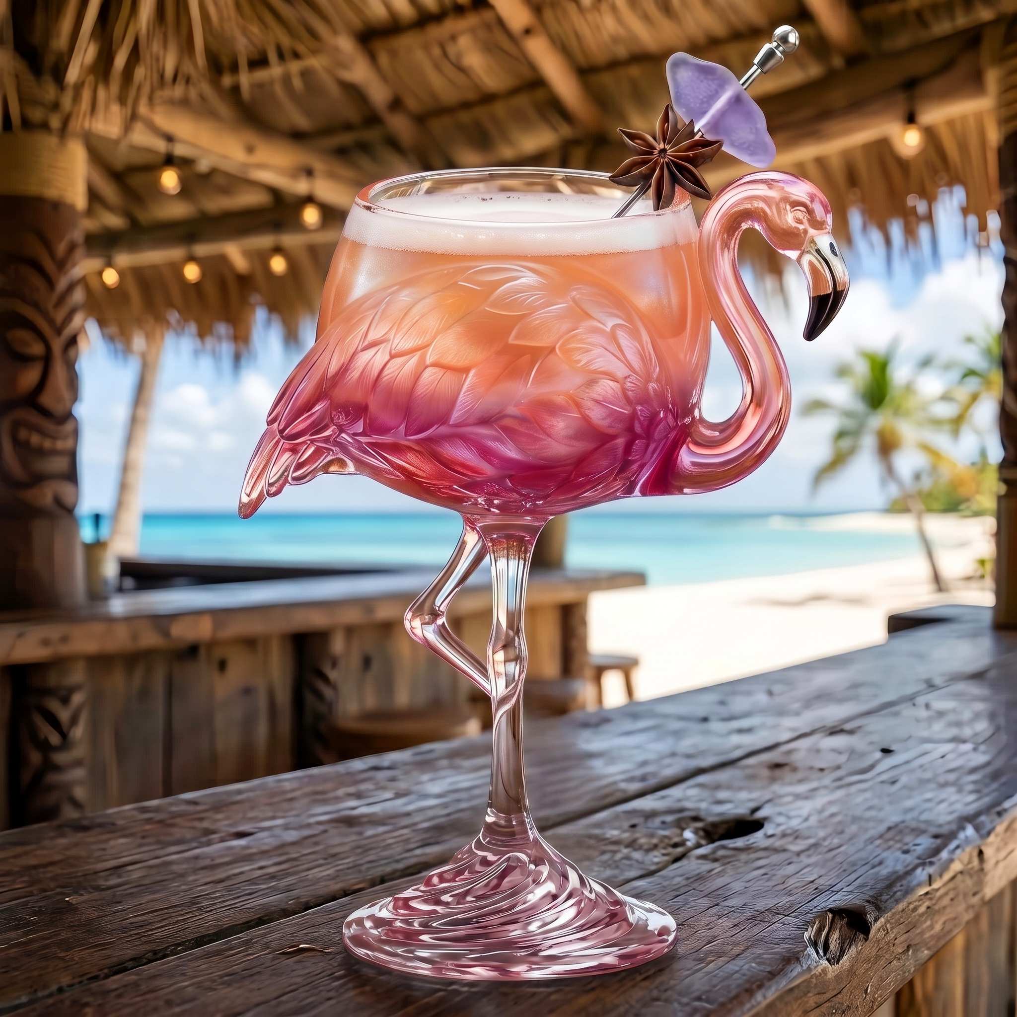🦩 Flamingo Artistic Cocktail Glass