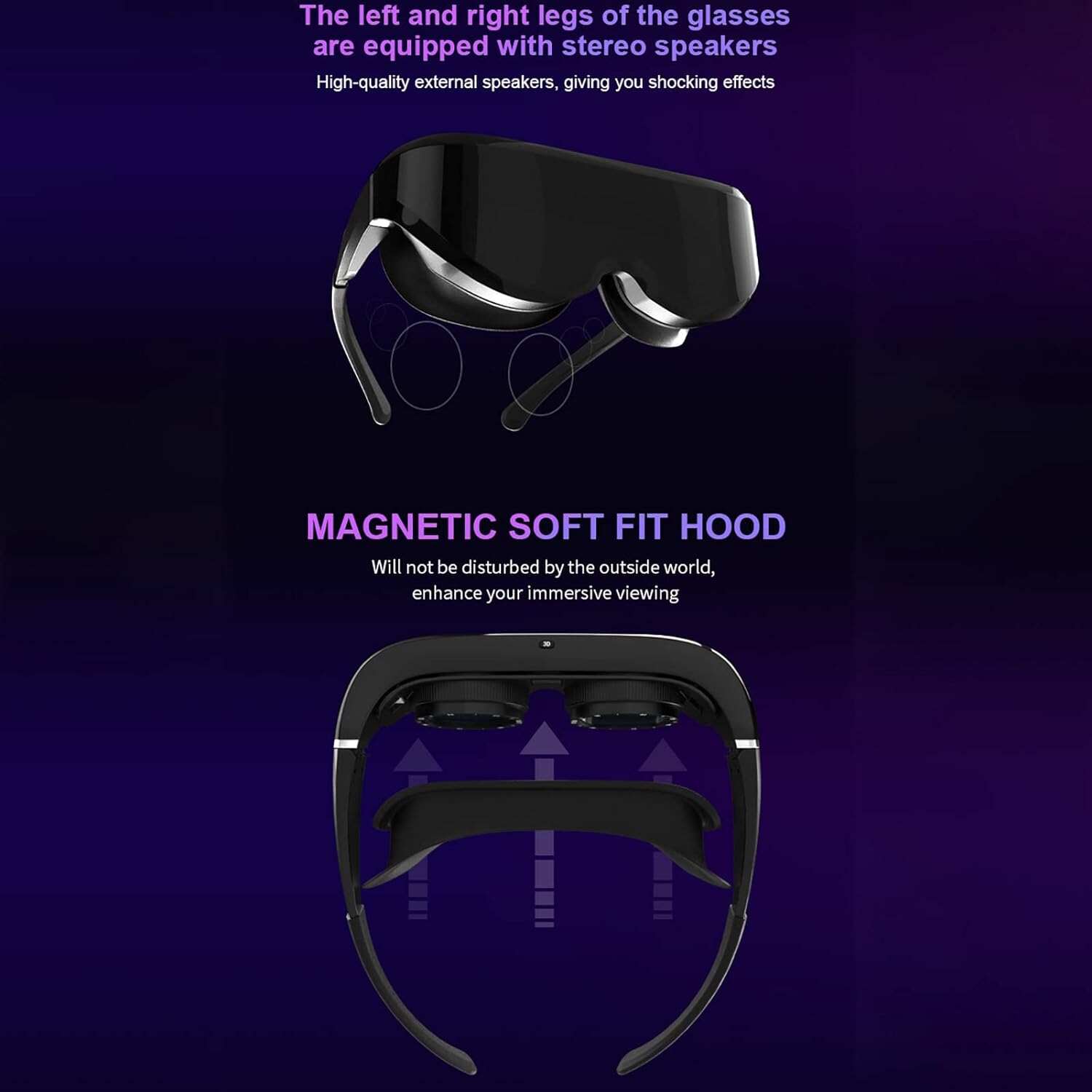 VR Headset, 3D VR Virtual Reality Headsets, PPI1058, 3K, PPD 30, Support for Android, iOS, Windows, Various PS4, Switch, Xbox, PC and Other Game Consoles Ultra-Thin 150g, 25mm (Color : Svart)