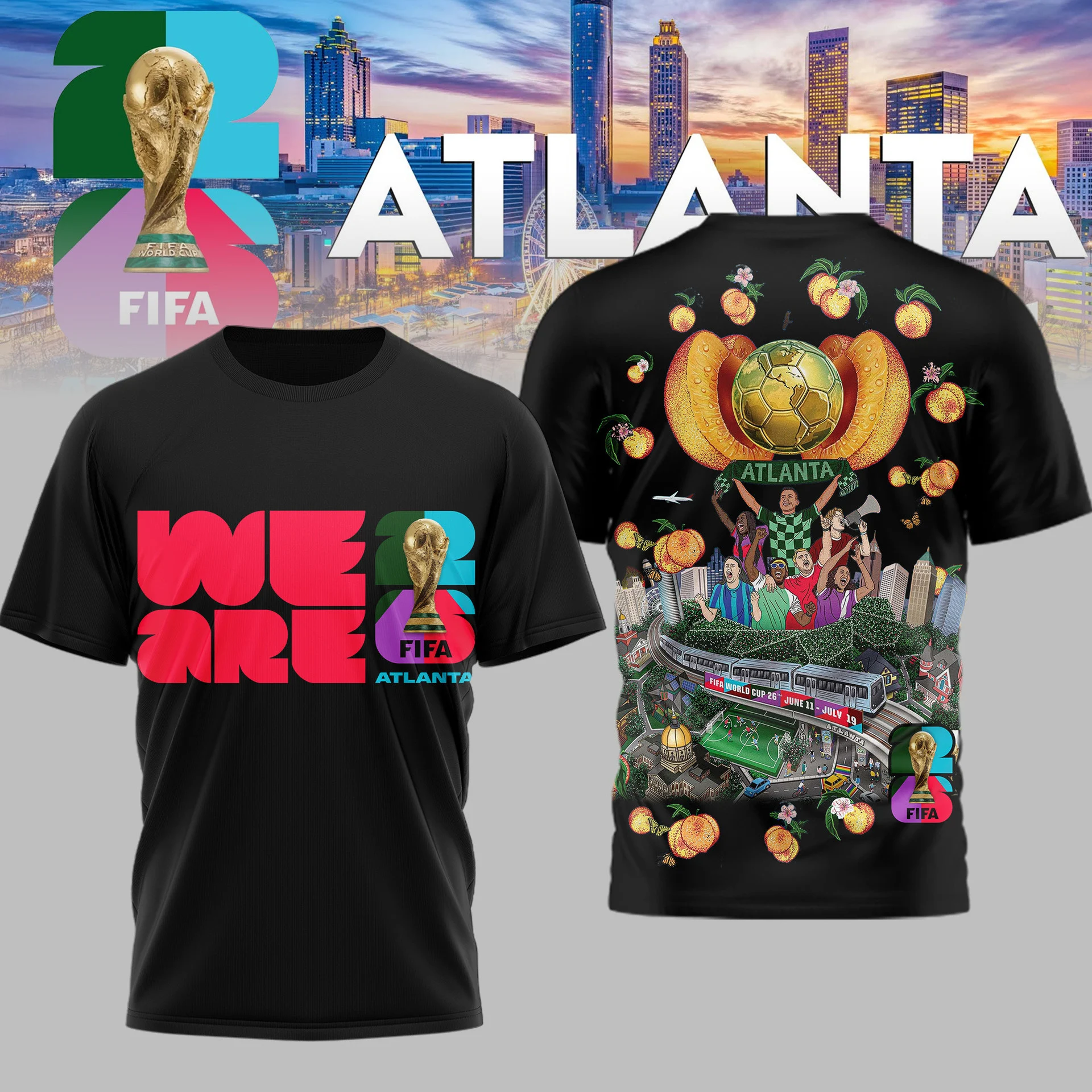 World Cup | Premium World Cup Atlanta 3D Shirt TD