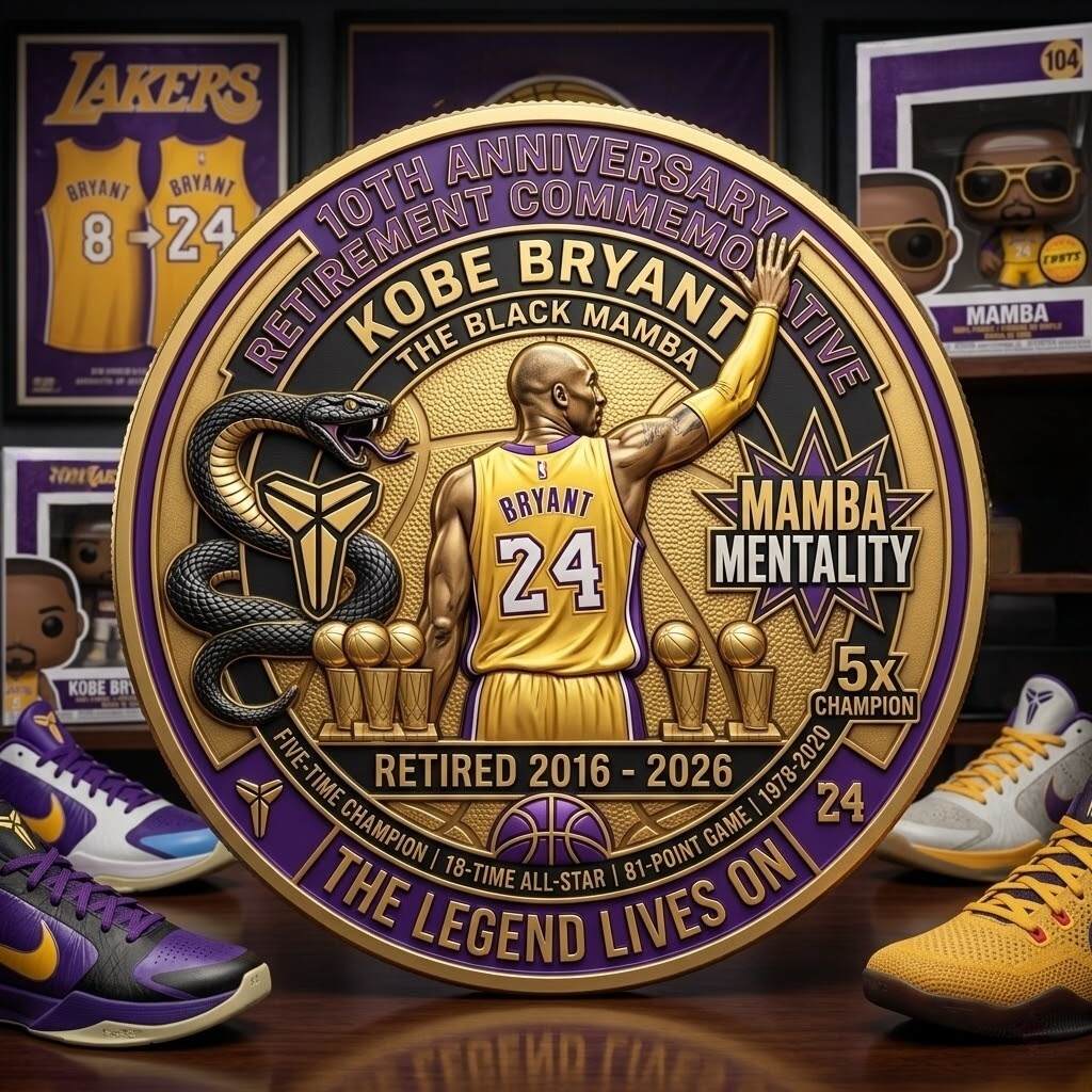 Kobe Bryant 10th Anniversary Retirement Collector’s Commemorative Coin