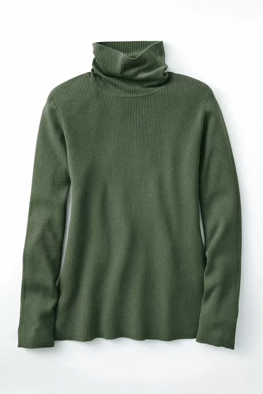 Ribbed Turtleneck Sweater