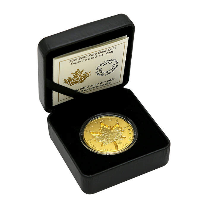 2 oz 2021 Canadian Maple Leaf Super Incuse Gold Coin🍁