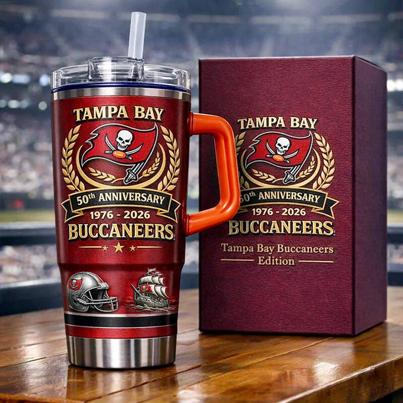 Buccaneers 50th Anniversary Tumbler