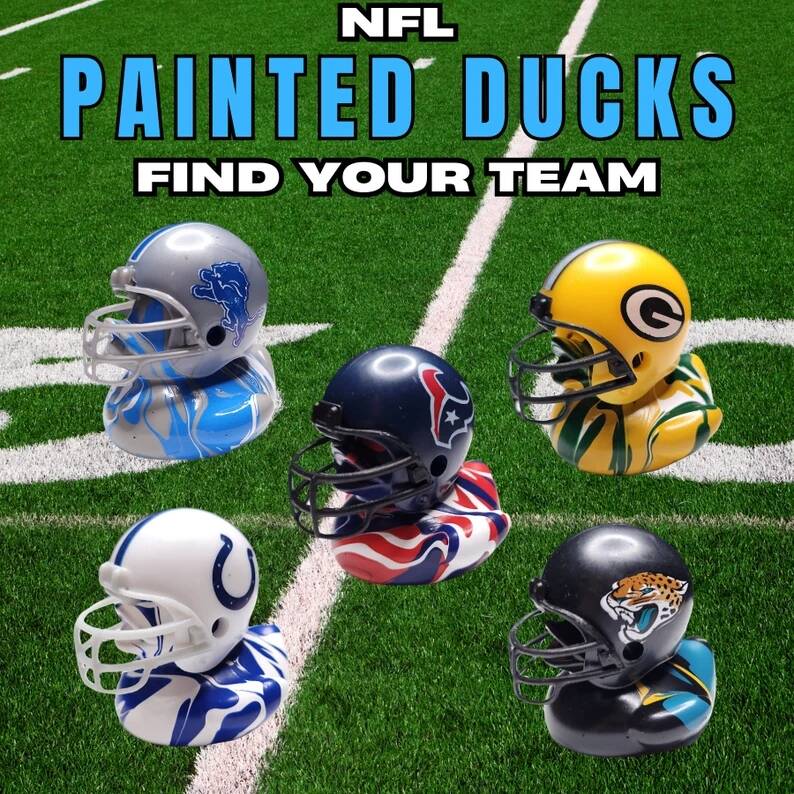 Handcrafted NFL Painted Duck for Fans and Jeep Decor