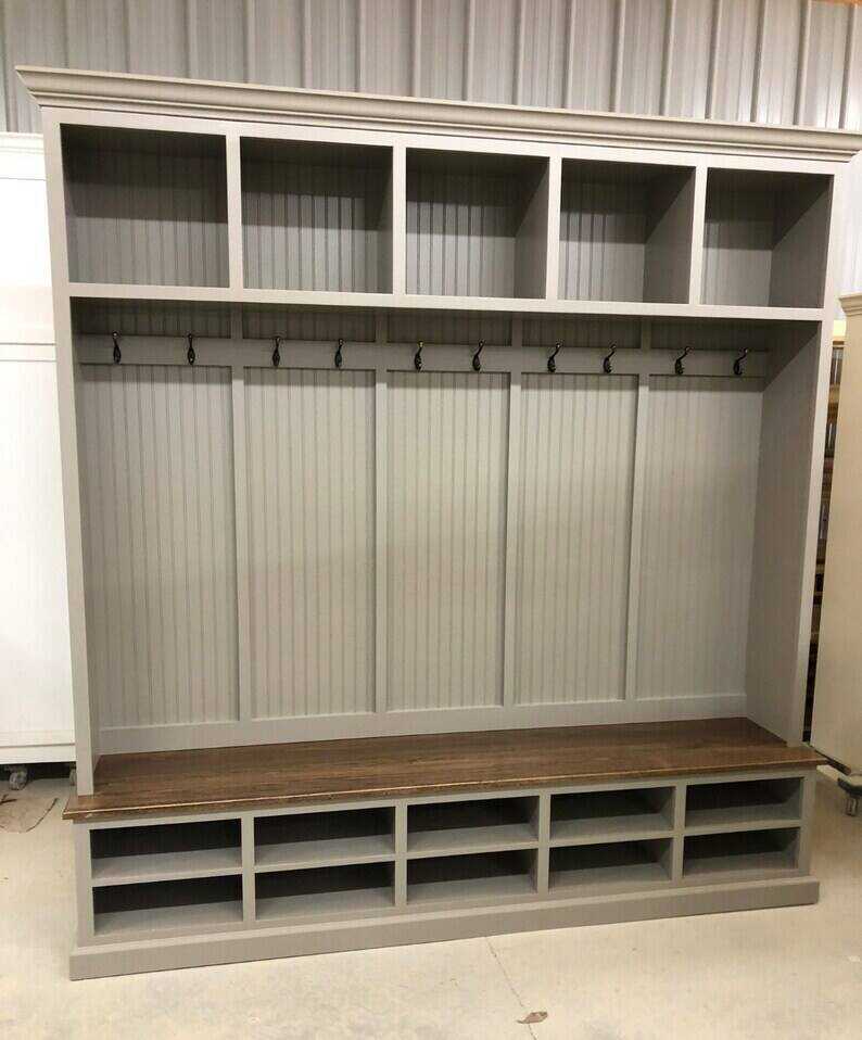 MORAGA 5-section Mudroom hall tree bench shoe storage